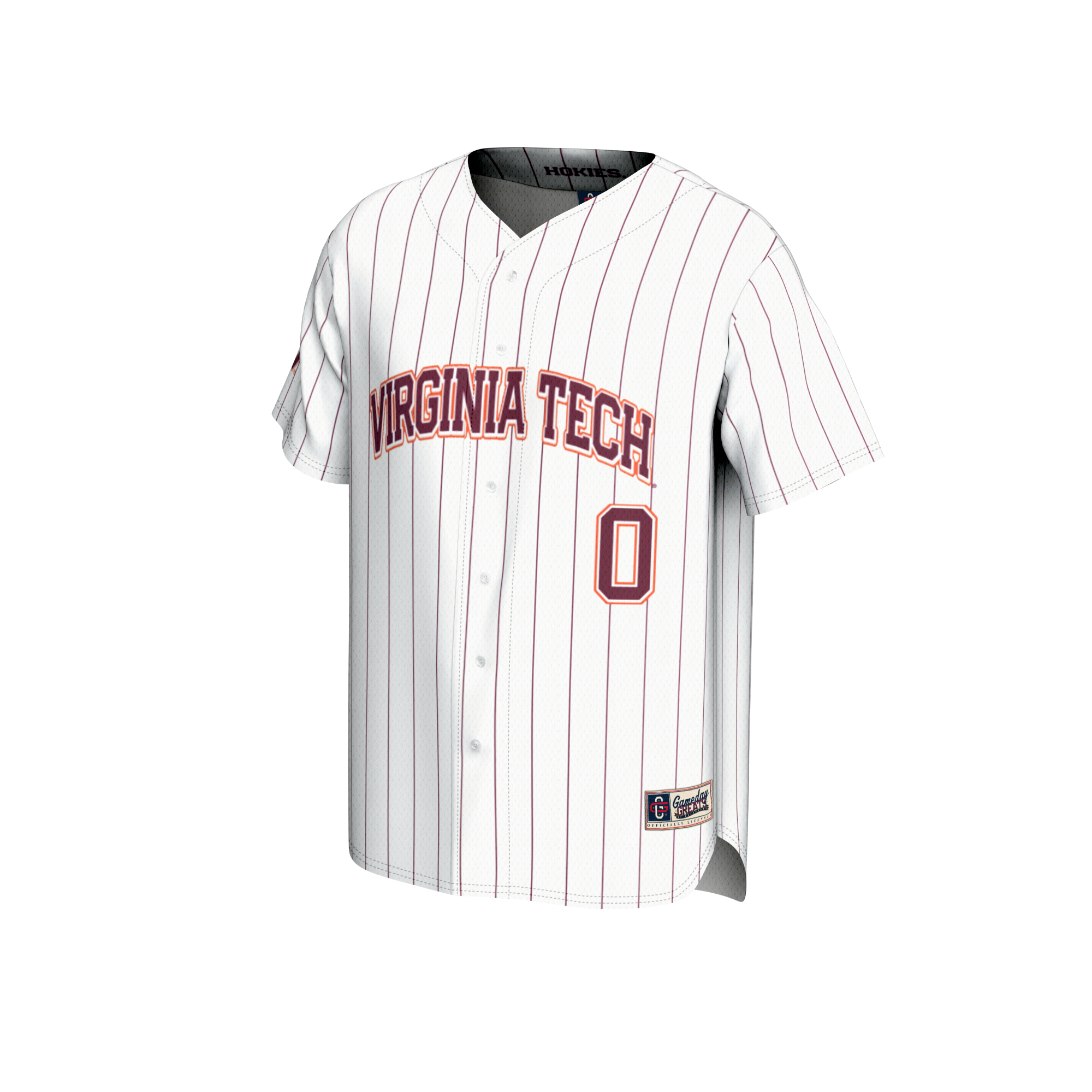 Baseball Fashion Virginia Tech Hokies Game Jersey White NCAA College Baseball Fan Wear