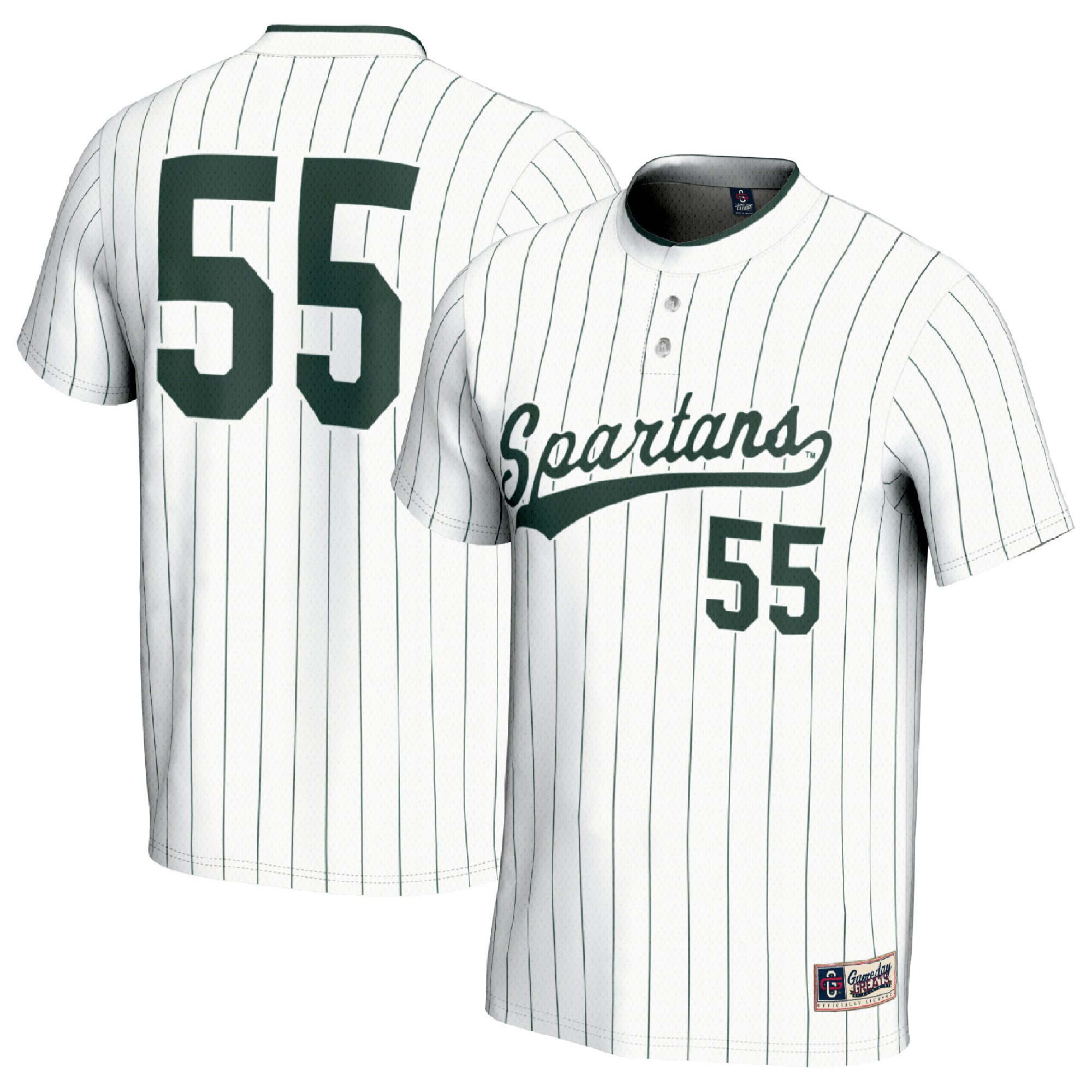 Ultra-Light Modern Michigan State Spartans Jersey No.1 White NCAA College Softball Fan Wear