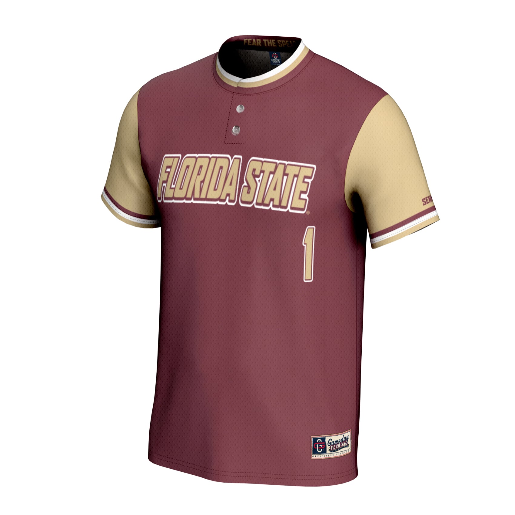 Garnet Softball Fashion Florida State Seminoles Game Jersey Garnet NCAA College Softball Fan Wear Garnet Softball Fashion