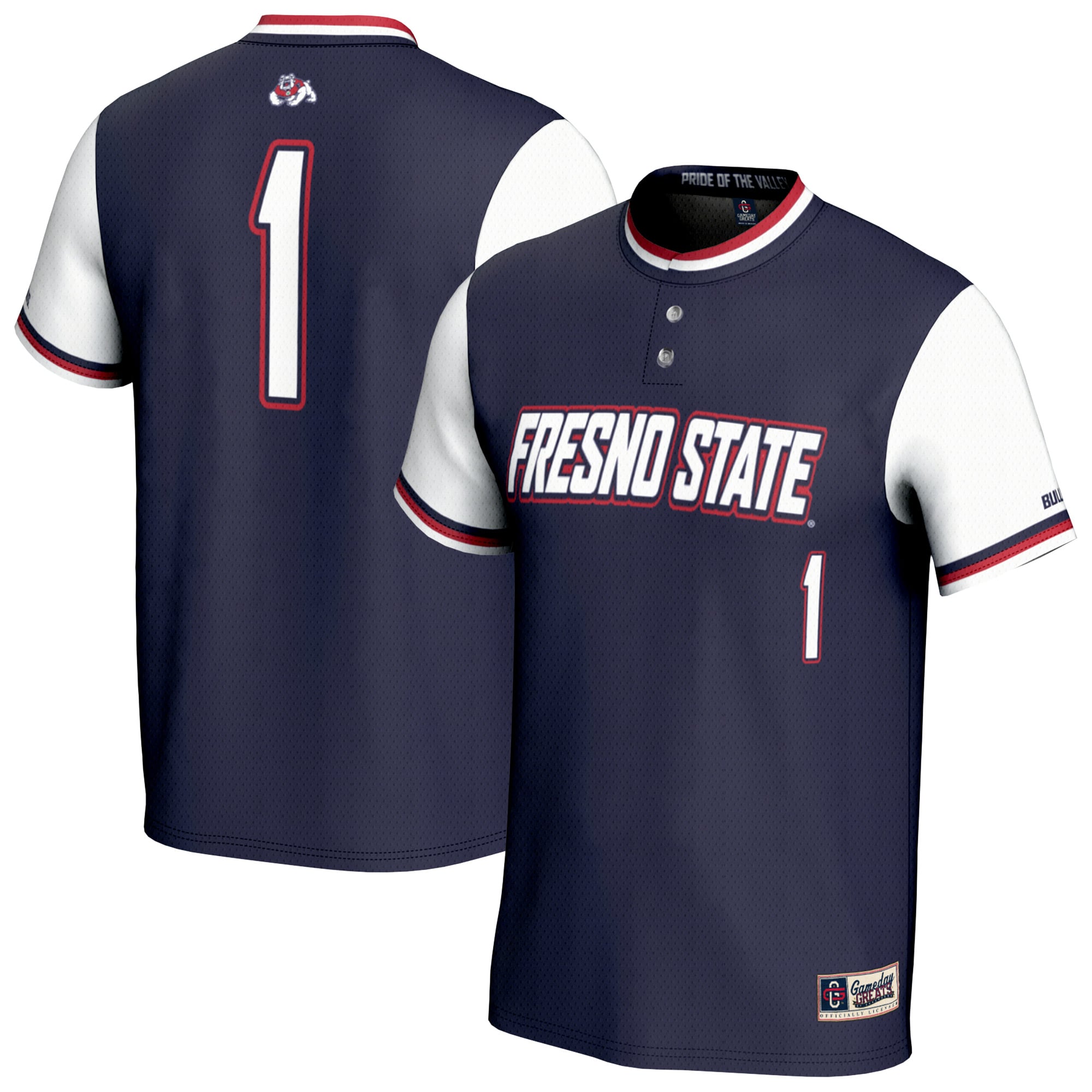 Softball Fresno State Bulldogs Jersey Navy NCAA College Softball Fan Wear