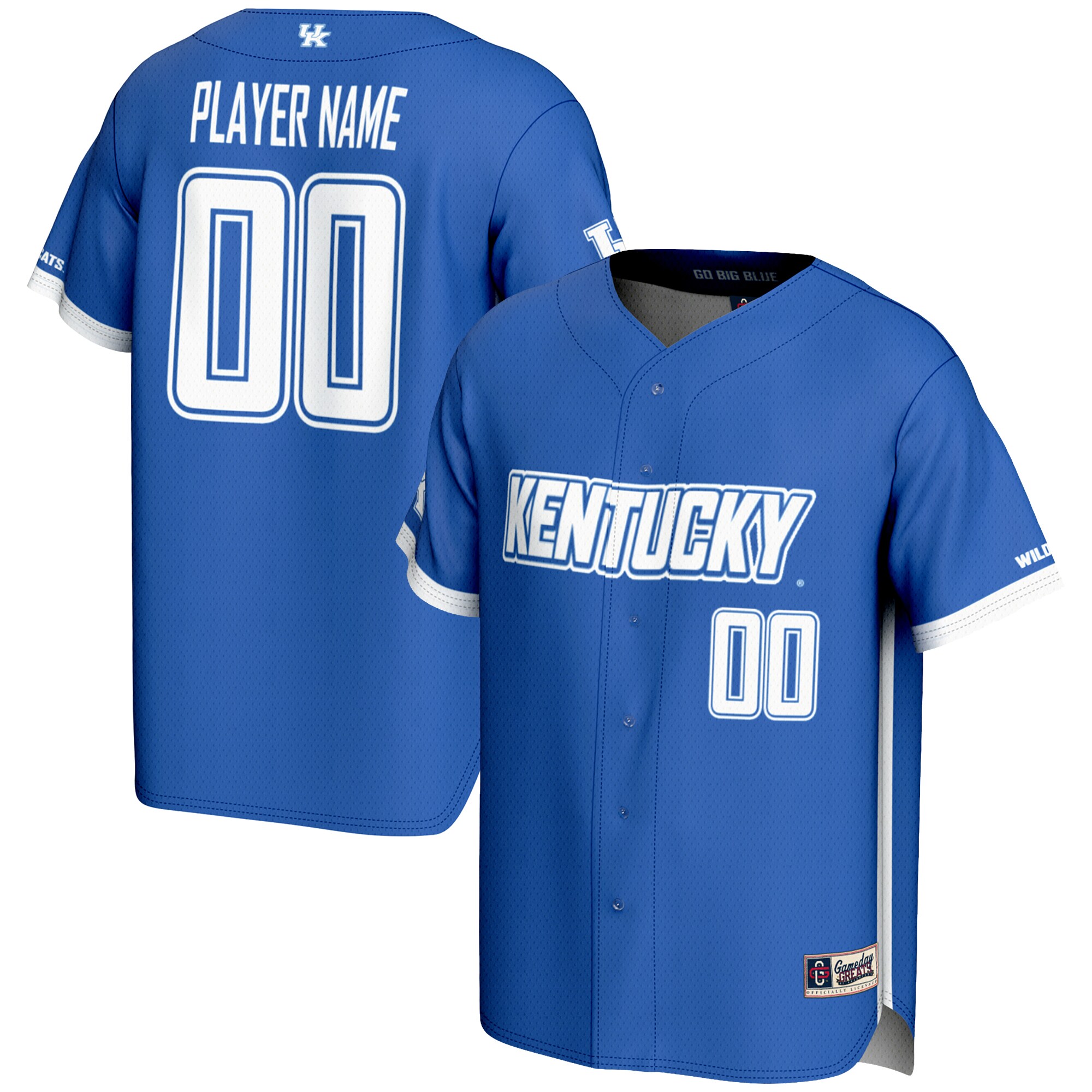 NIL Pick- Baseball Kentucky Wildcats Player Jersey Royal NCAA College Baseball Fan Wear
