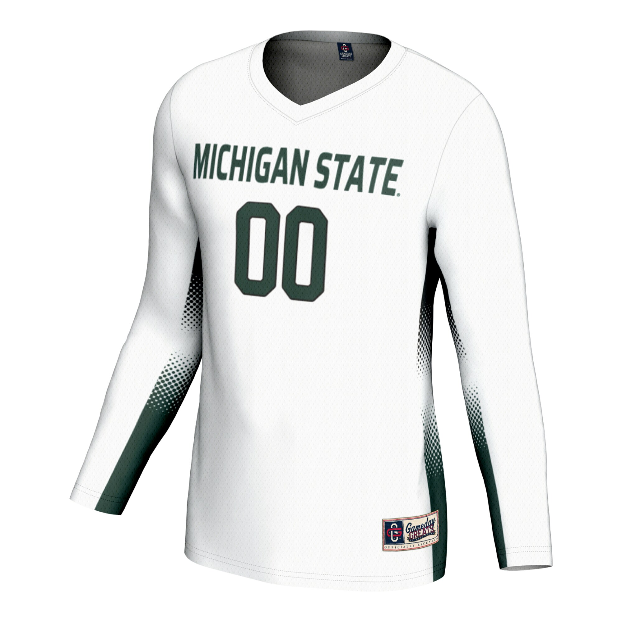 NIL Volleyball Michigan State Spartans Game Jersey White NCAA College Volleyball Fan Wear