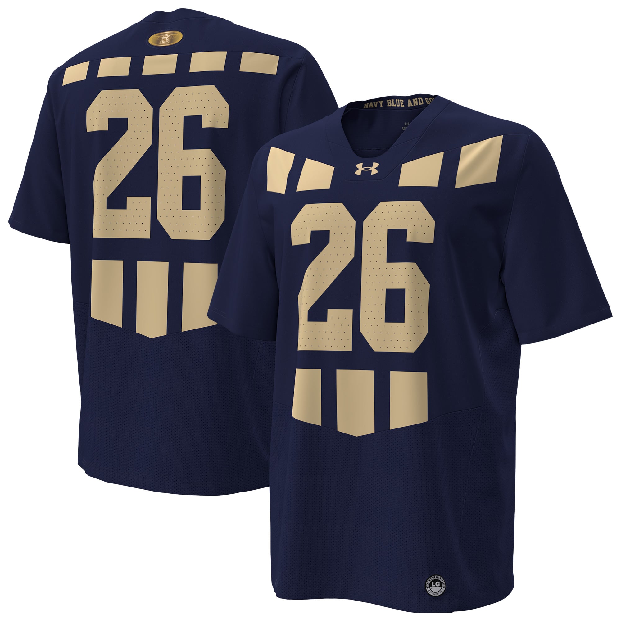 Navy Midshipmen Replica Jersey No.26 Navy NCAA College Football Fan Wear No.26