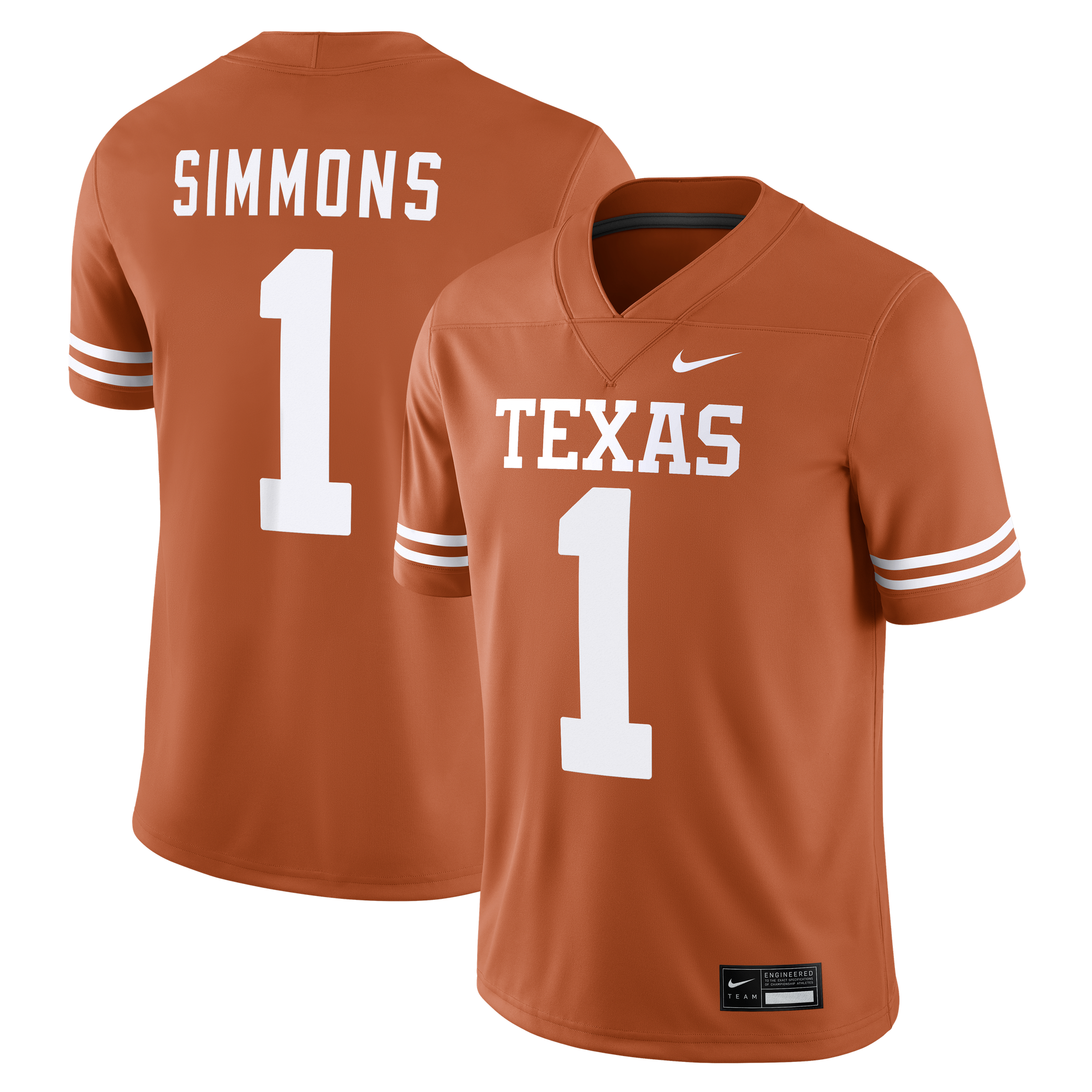Colin Simmons Texas Longhorns Game Jersey Orange NCAA College Football Fan Wear Colin Simmons