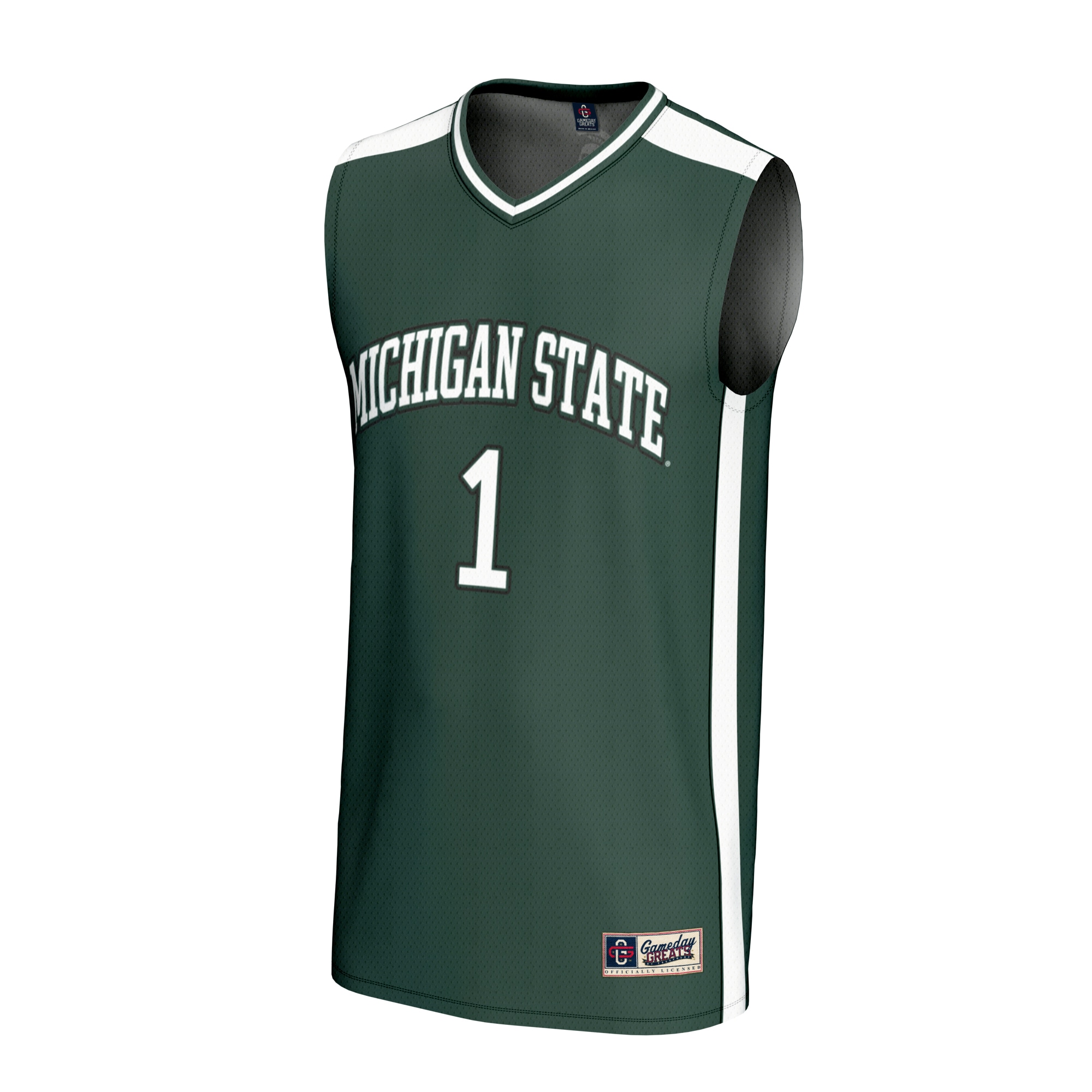 Collegiate Basketball Fashion Michigan State Spartans Game Jersey Green NCAA College Basketball Fan Wear