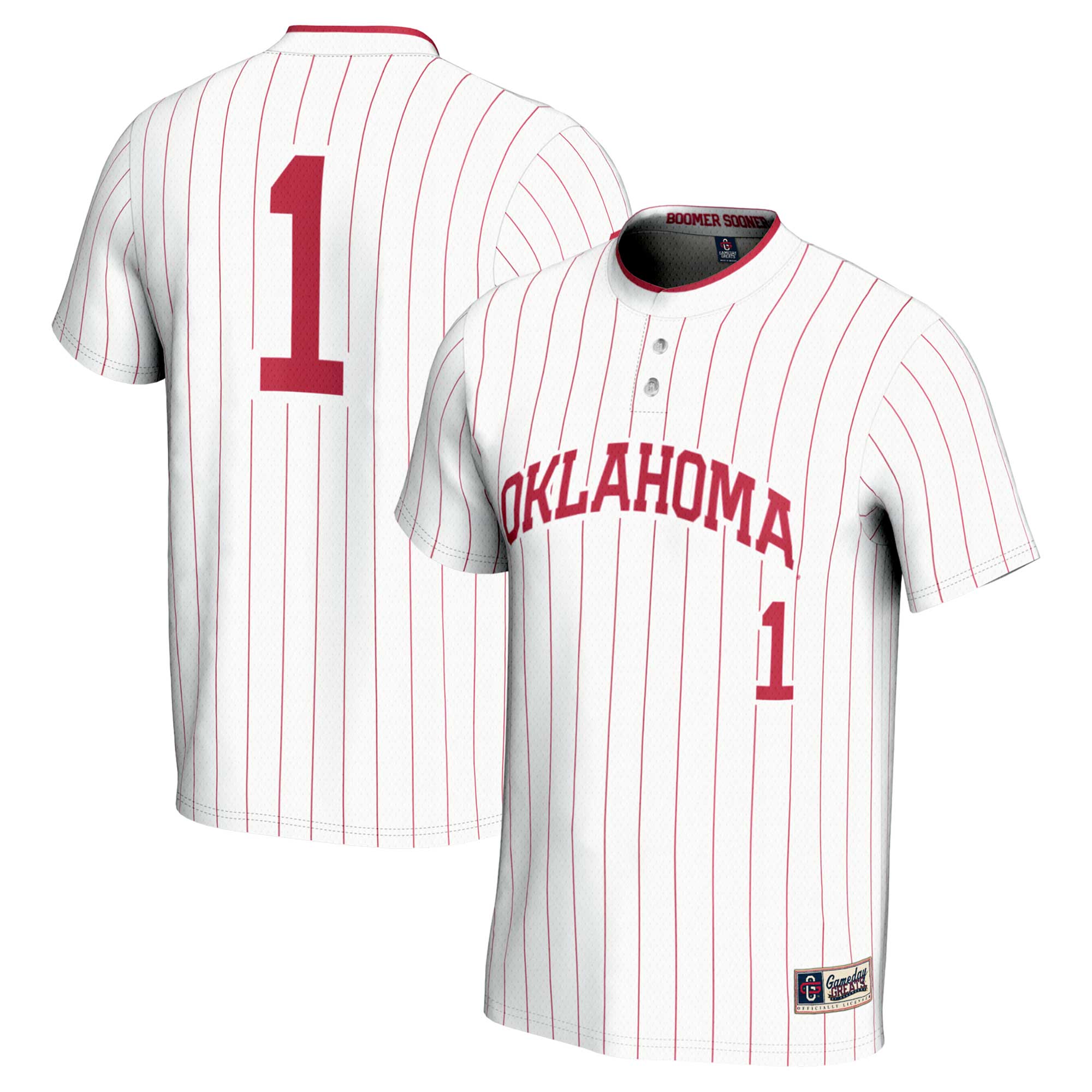 Softball Oklahoma Sooners Game Jersey White NCAA College Softball Fan Wear Softball