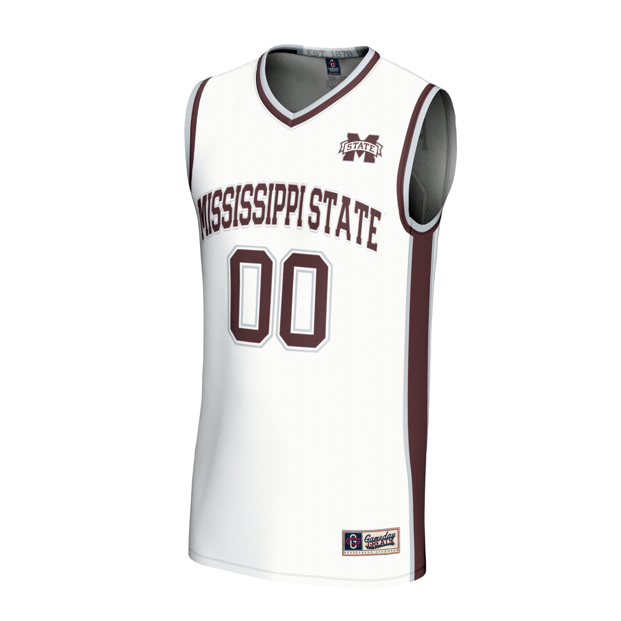 Collegiate Basketball NIL Mississippi State Bulldogs Player Jersey White NCAA College Basketball Fan Wear