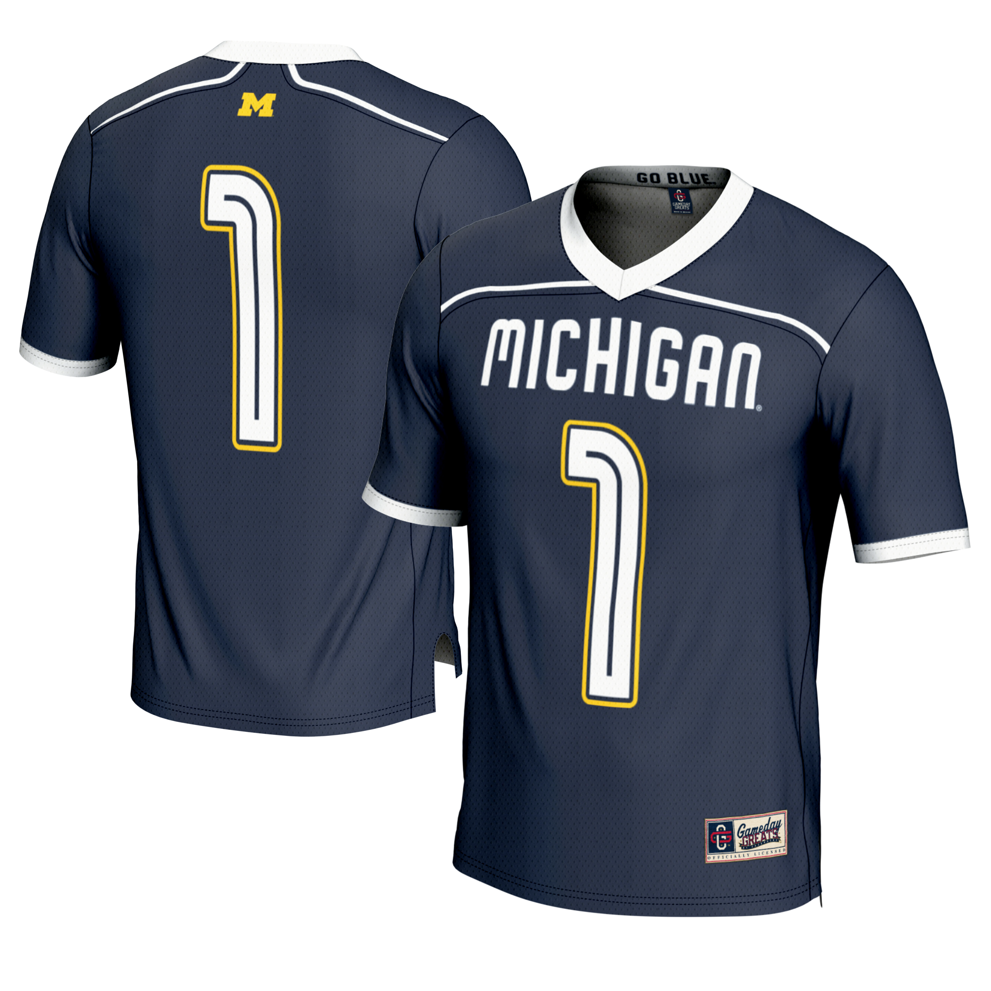Lacrosse Fashion Michigan Wolverines Game Jersey Navy NCAA College Lacrosse Fan Wear