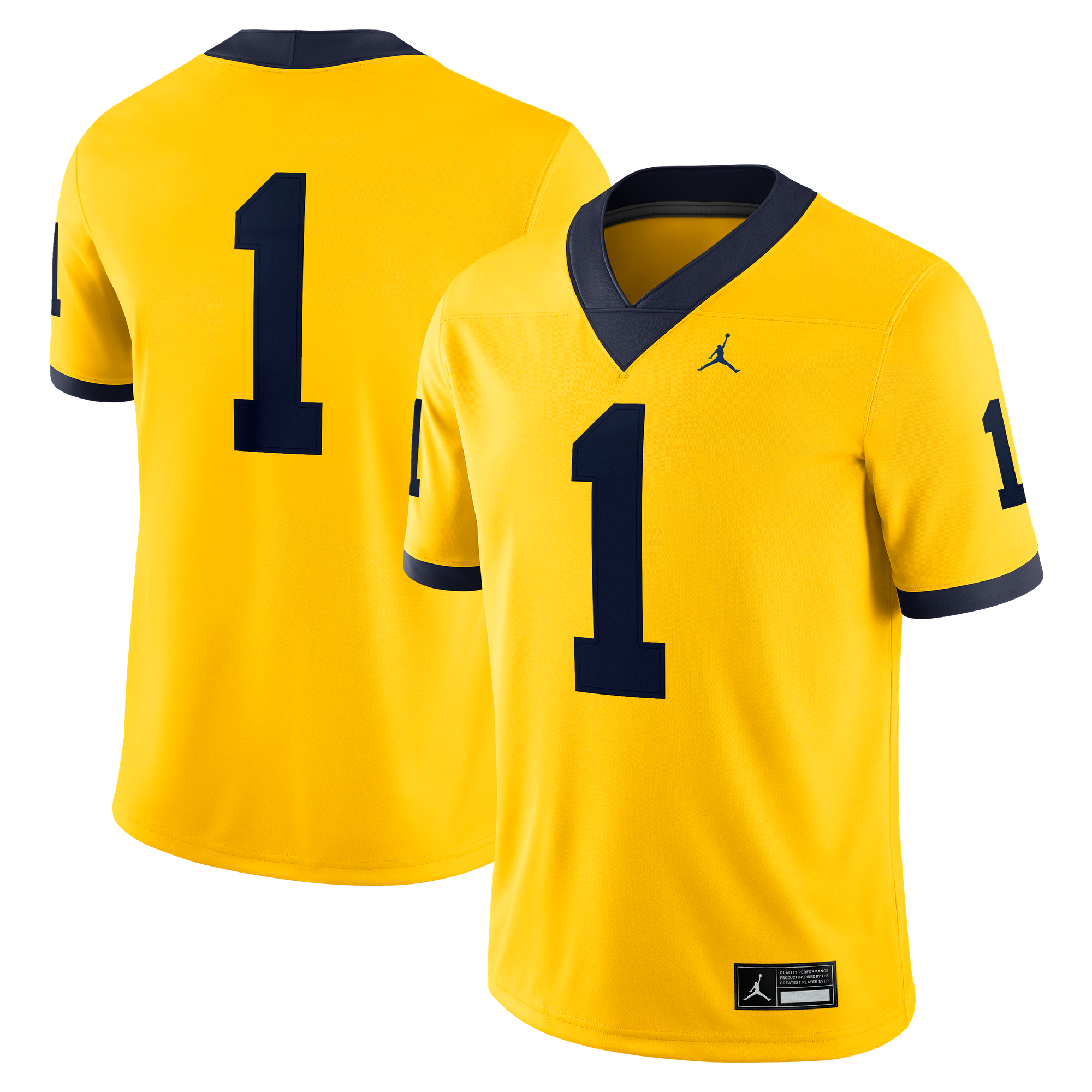 Alt Michigan Wolverines Game Jersey Maize NCAA College Football Fan Wear