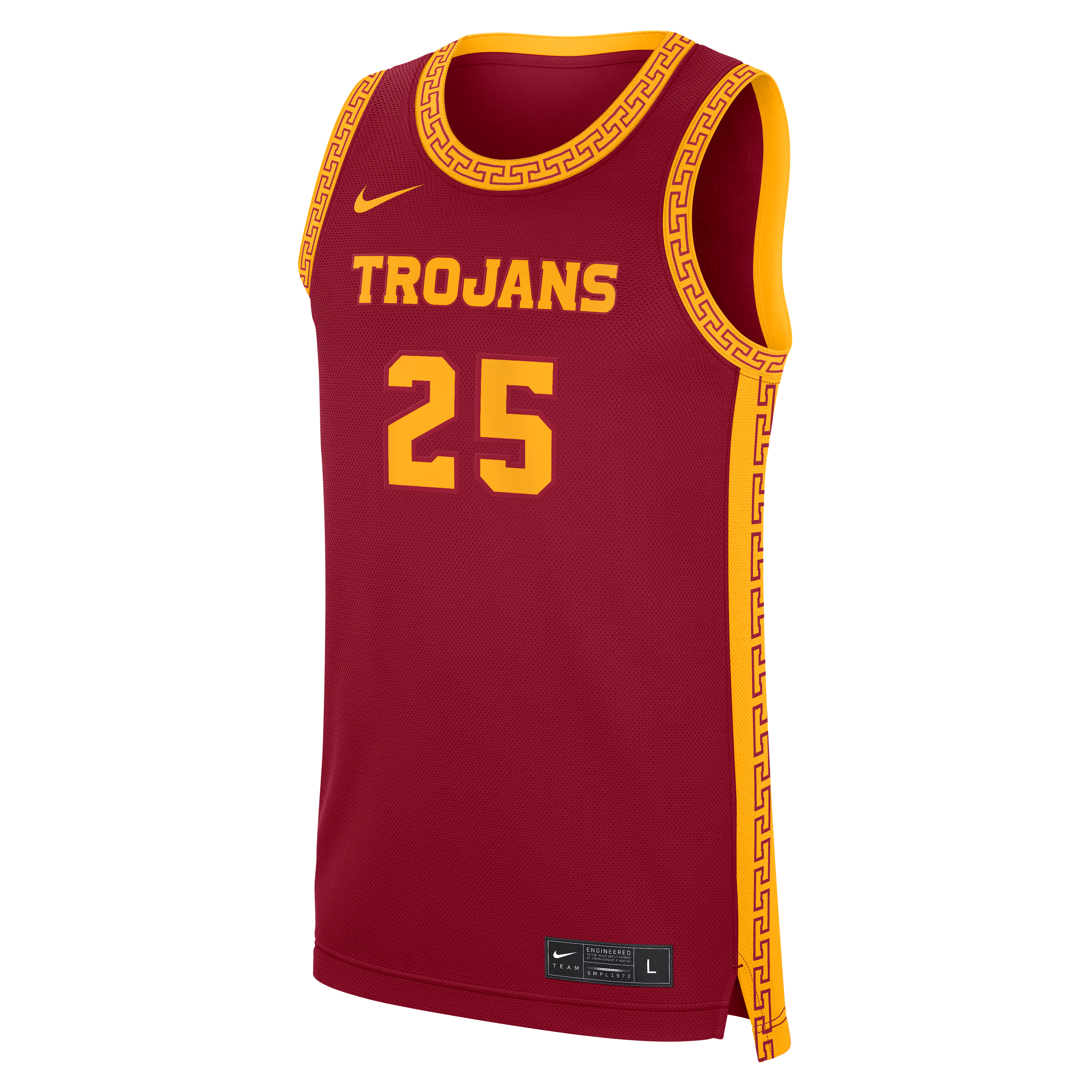Road Basketball USC Trojans Replica Jersey No.25 Cardinal NCAA College Basketball Fan Wear Road Basketball