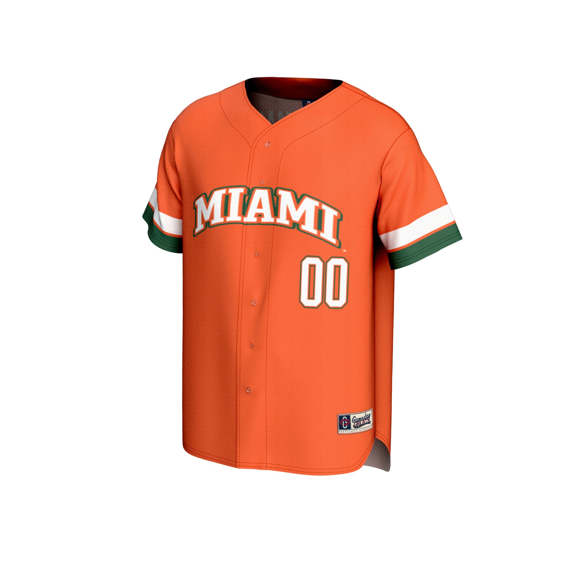 Collegiate Baseball NIL Miami Hurricanes Player Jersey Orange NCAA College Baseball Fan Wear