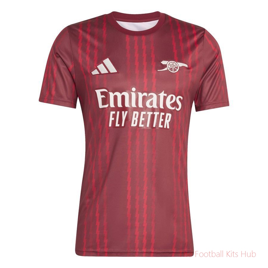 Arsenal Pre Match American Football T-Shirt Burgundy NCAA College Football Fan Wear