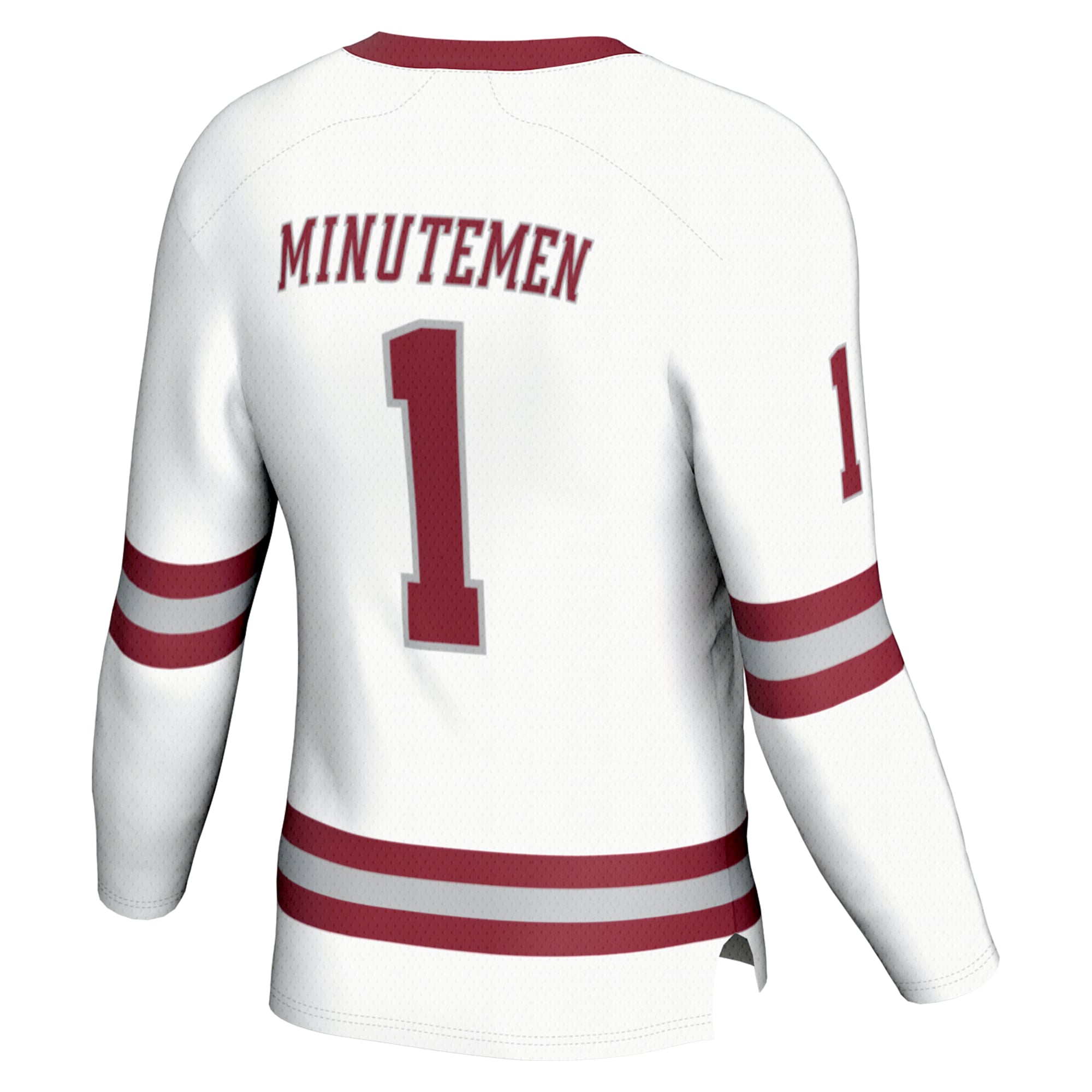 Hockey Fashion UMass Minutemen Game Jersey White NCAA College Hockey Fan Wear