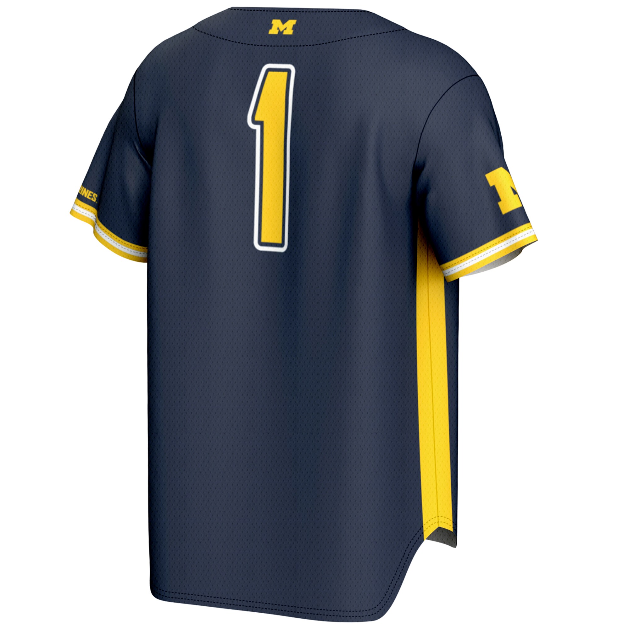 Baseball Fashion Michigan Wolverines Game Jersey Navy NCAA College Baseball Fan Wear Baseball Fashion