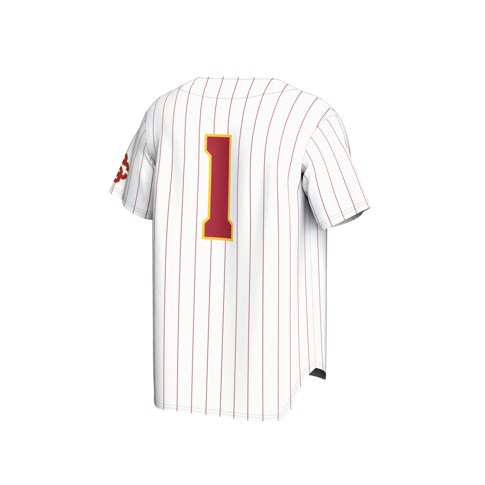 Collegiate Baseball Fashion USC Trojans Game Jersey White NCAA College Baseball Fan Wear