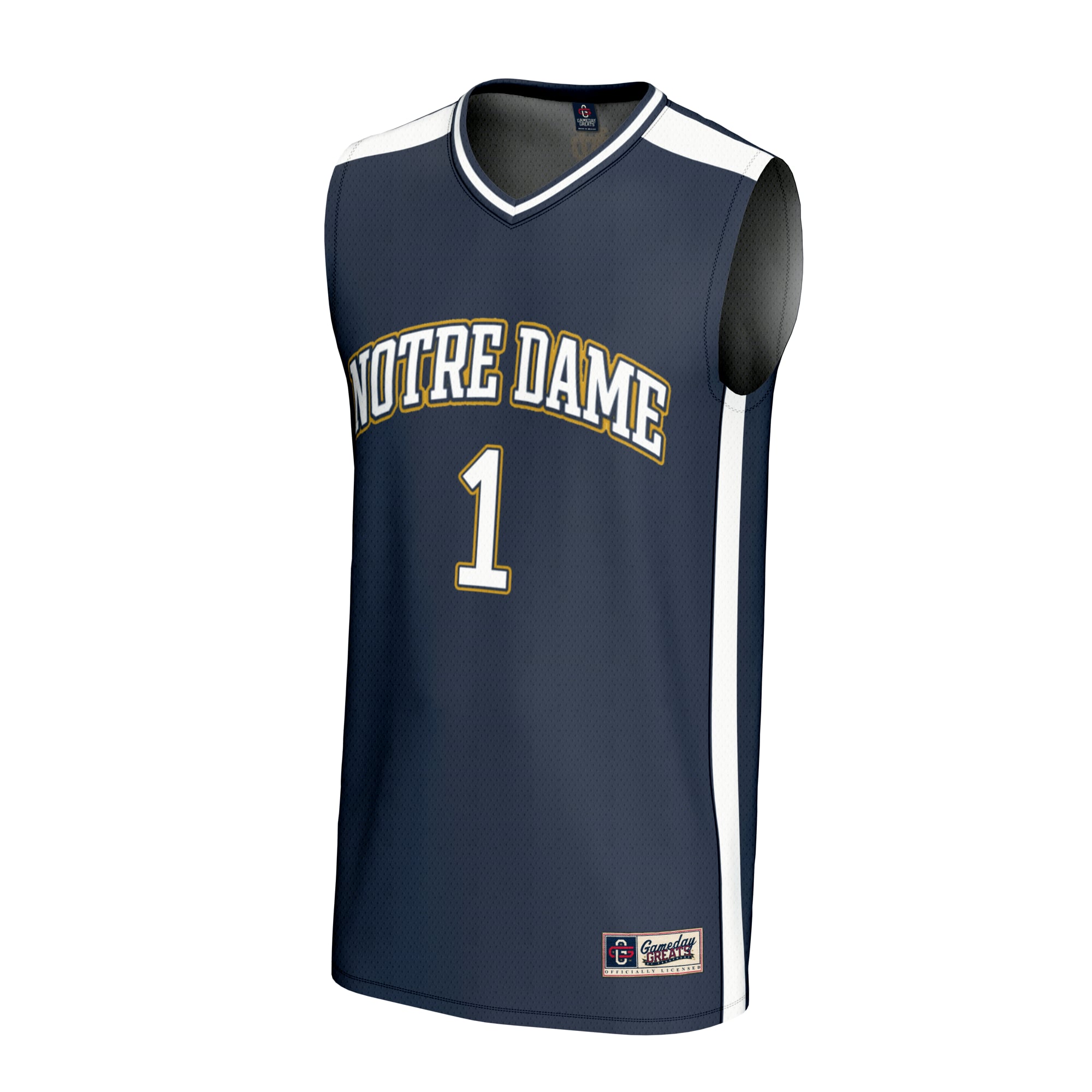 Collegiate Basketball Fashion Notre Dame Fighting Irish Game Jersey Navy NCAA College Basketball Fan Wear