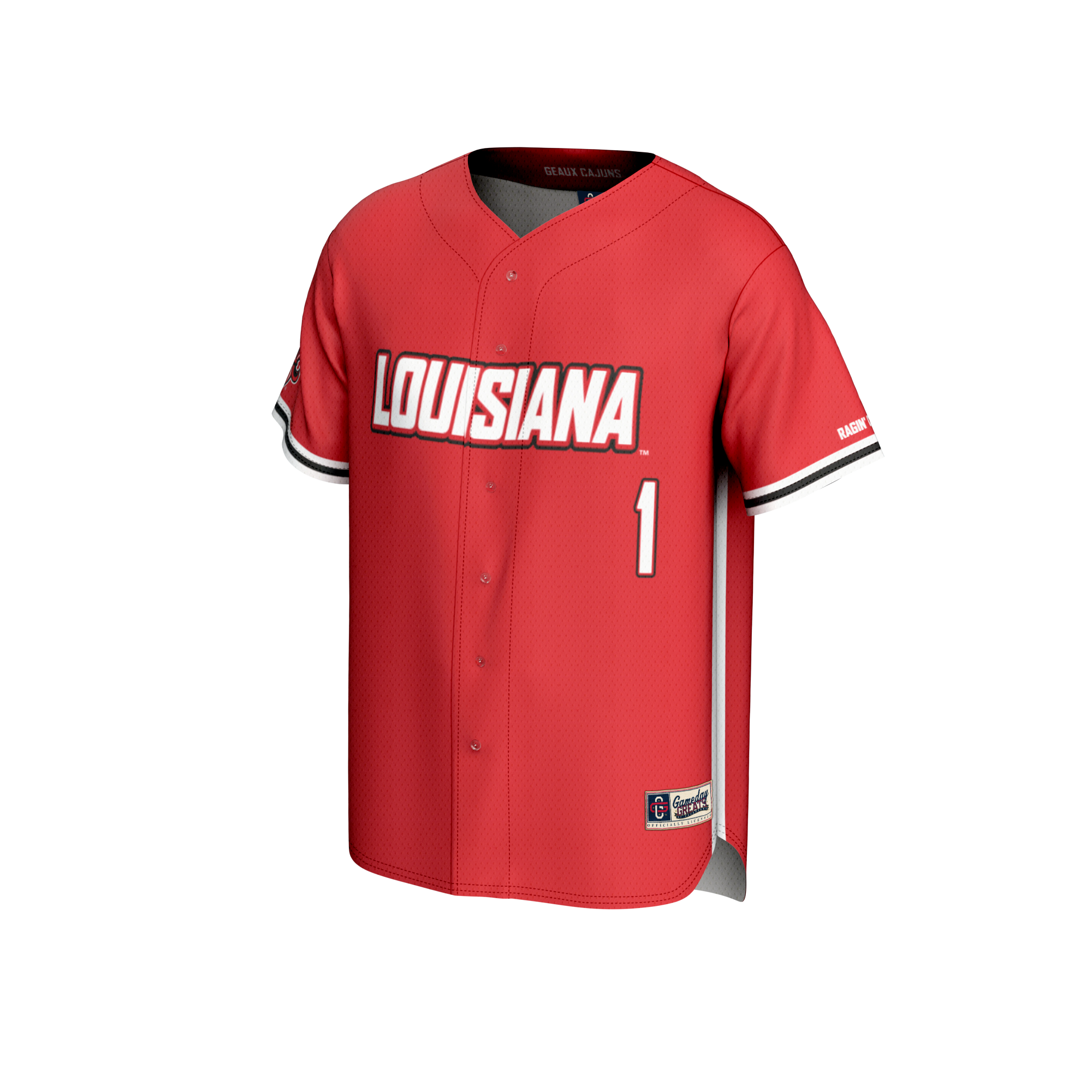 Fashion Louisiana Ragin' Cajuns Game Jersey No.1 Cardinal NCAA College Baseball Fan Wear