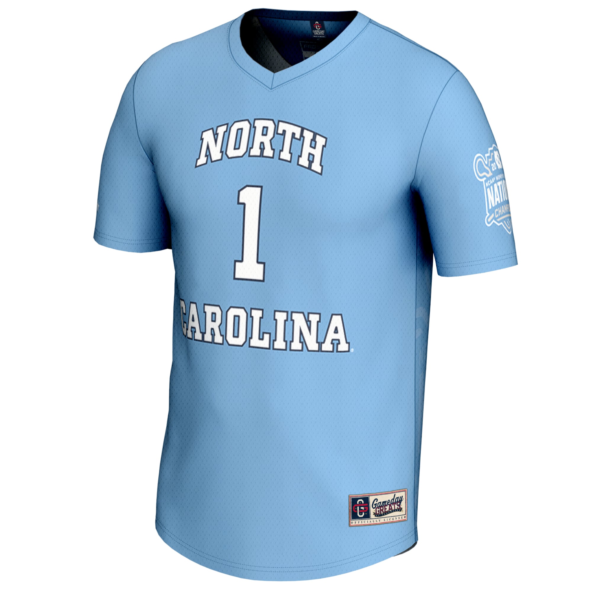 Blue Lacrosse Champions North Carolina Tar Heels Game Jersey No.1 Blue NCAA College Lacrosse Fan Wear