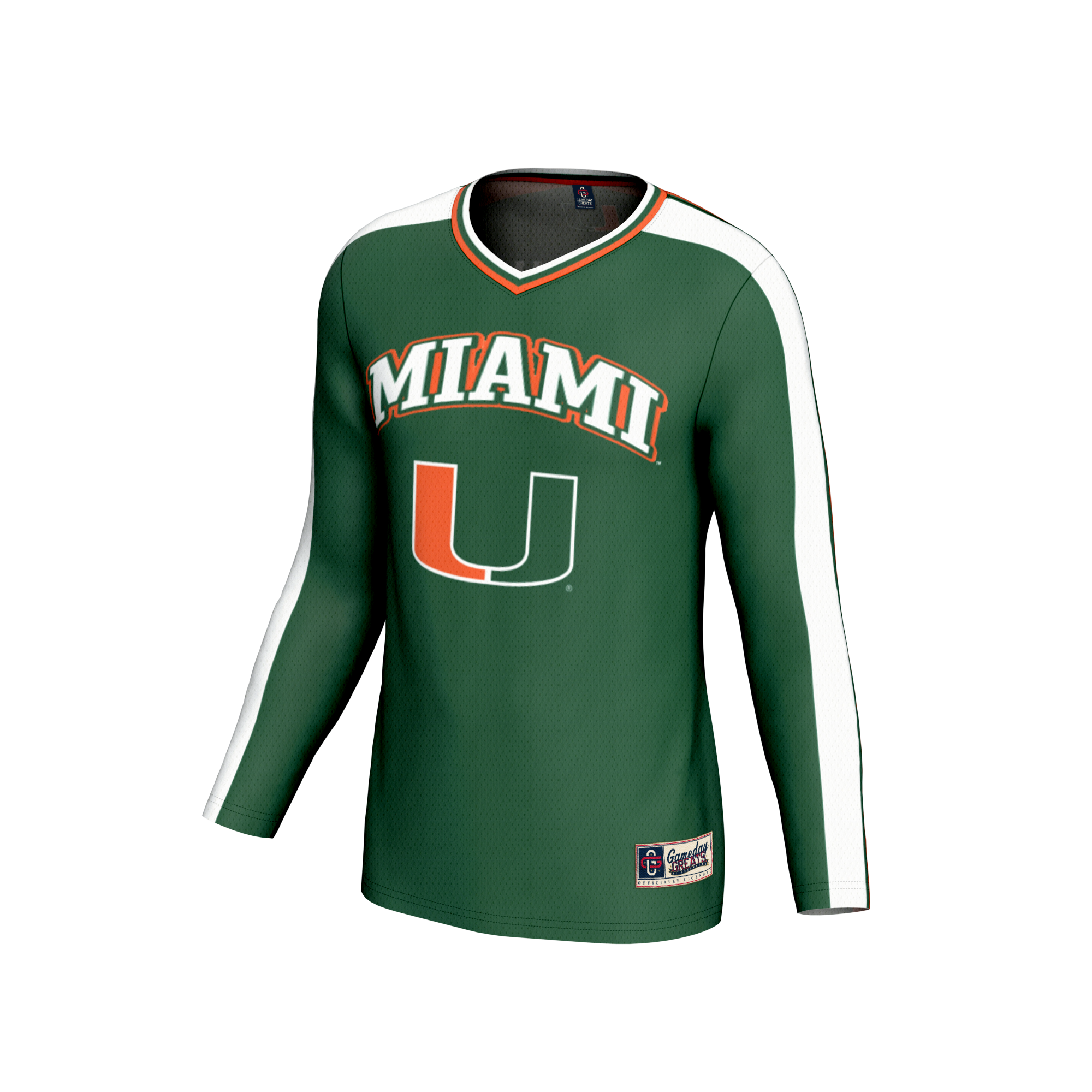 NIL Pick- Collegiate Miami Hurricanes Player Jersey Green NCAA College Volleyball Fan Wear