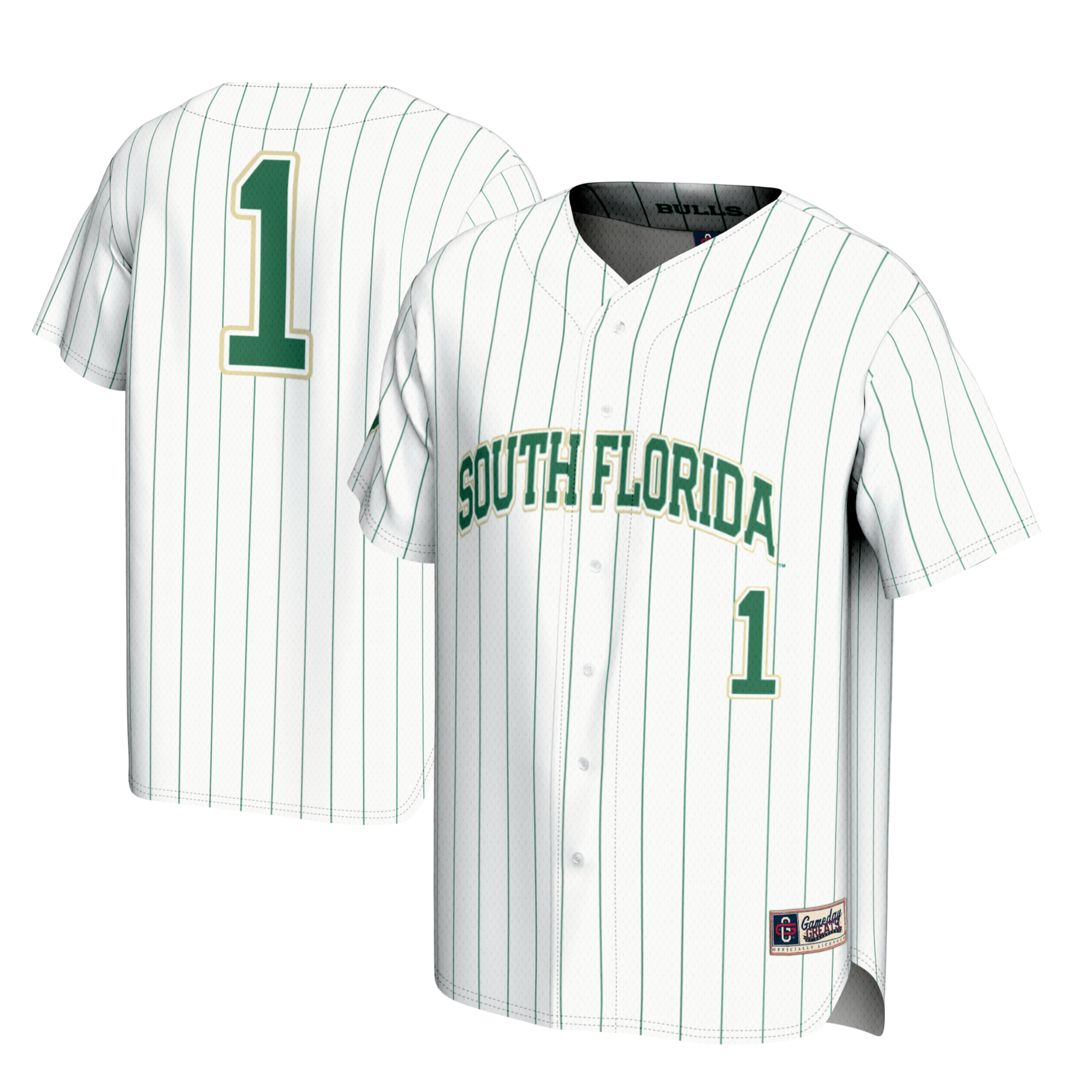 Baseball Fashion South Florida Bulls Game Jersey White NCAA College Baseball Fan Wear