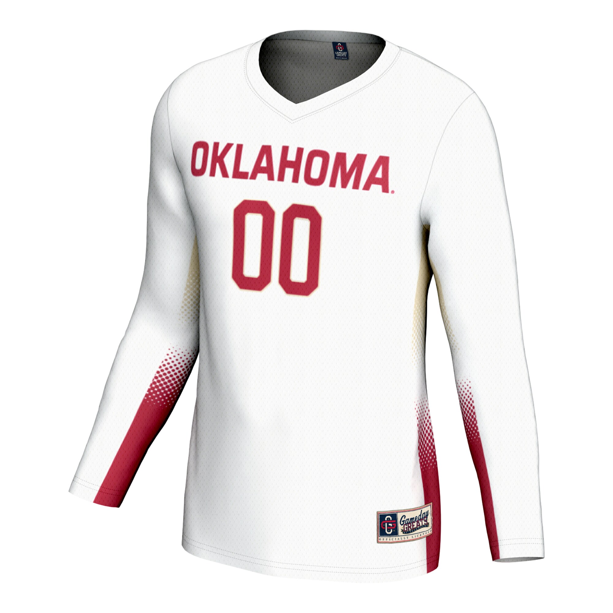 NIL Volleyball Oklahoma Sooners Game Jersey White NCAA College Volleyball Fan Wear NIL Volleyball