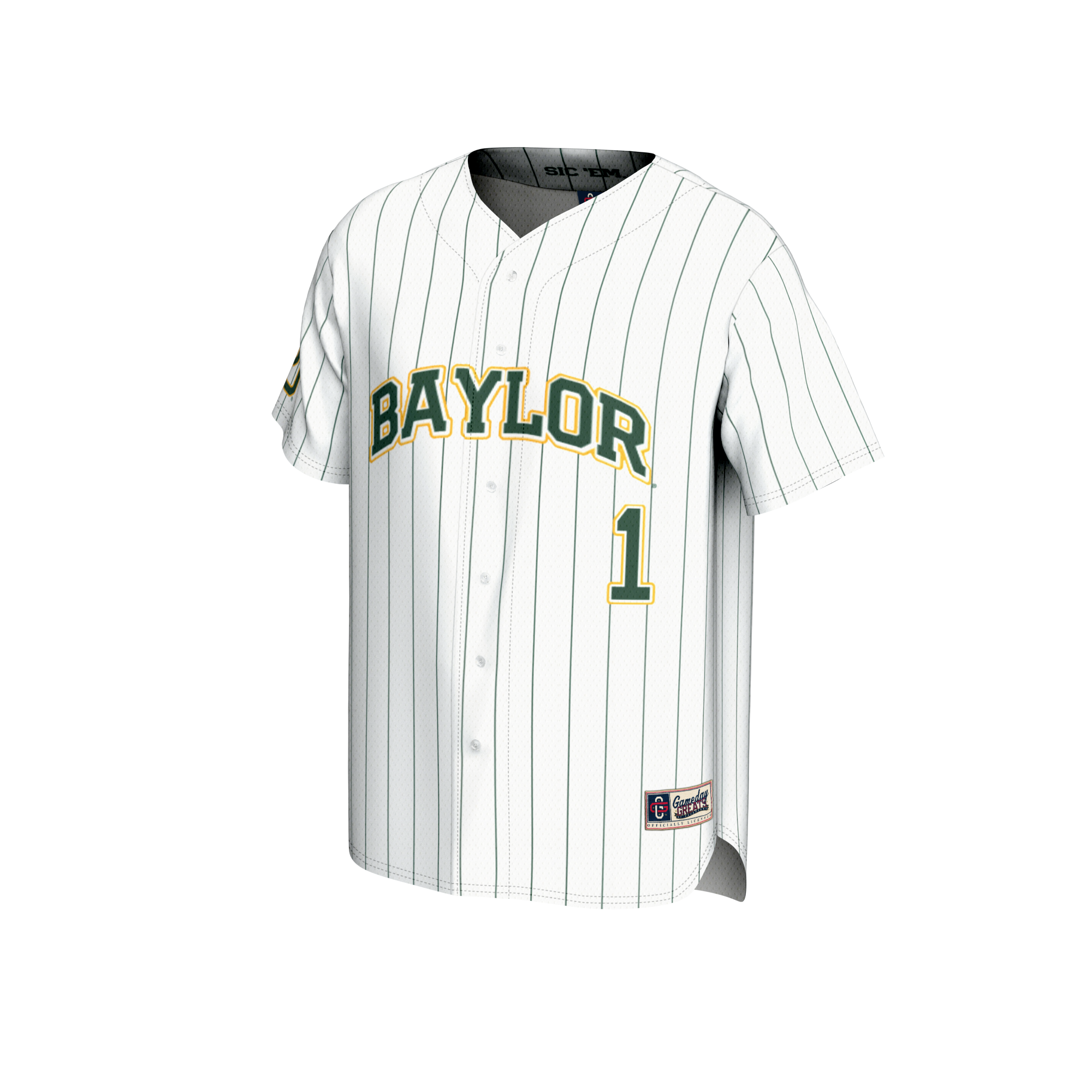Baseball Fashion Baylor Bears Game Jersey White NCAA College Baseball Fan Wear