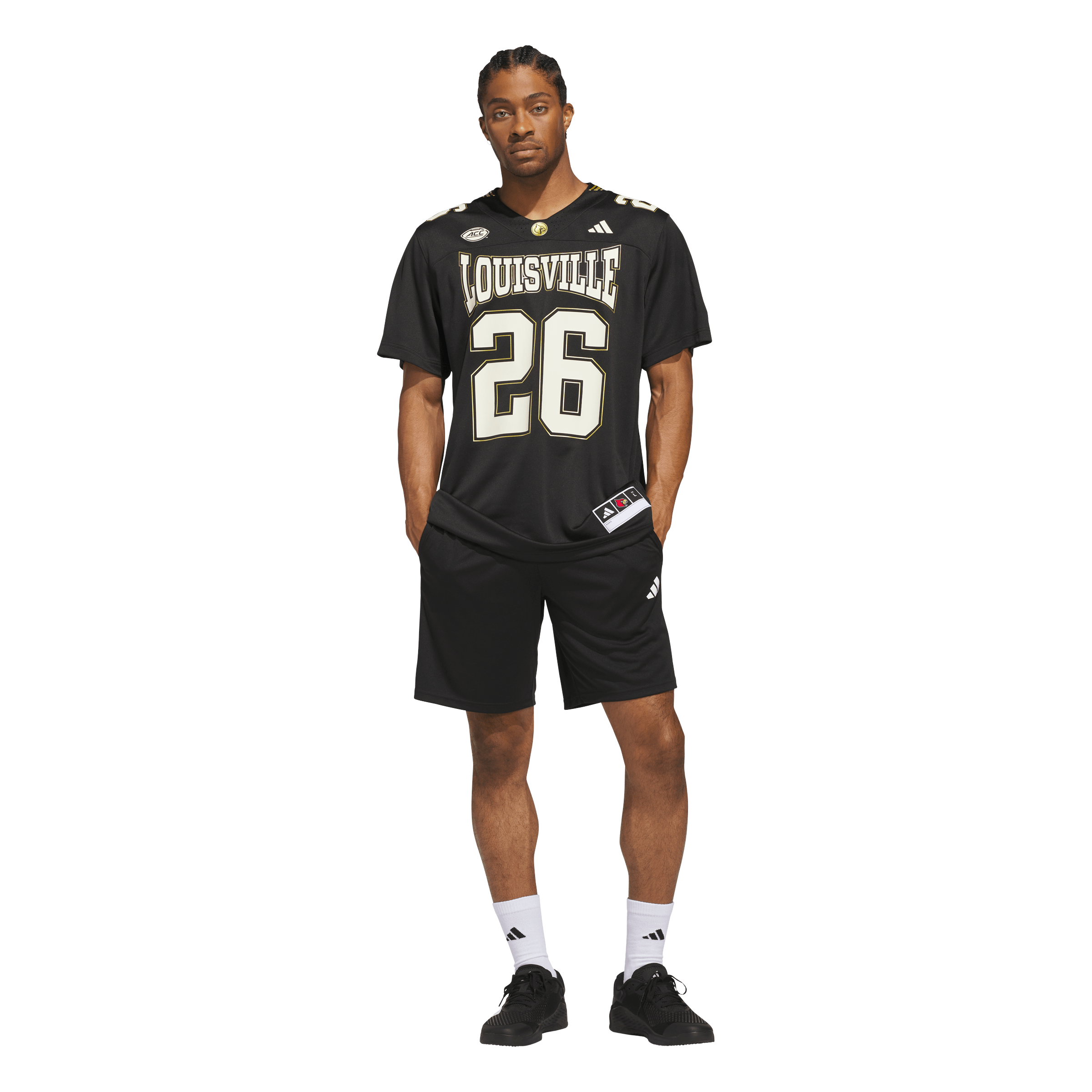 Ville Strategy Louisville Cardinals Jersey No.26 Black NCAA College Football Fan Wear
