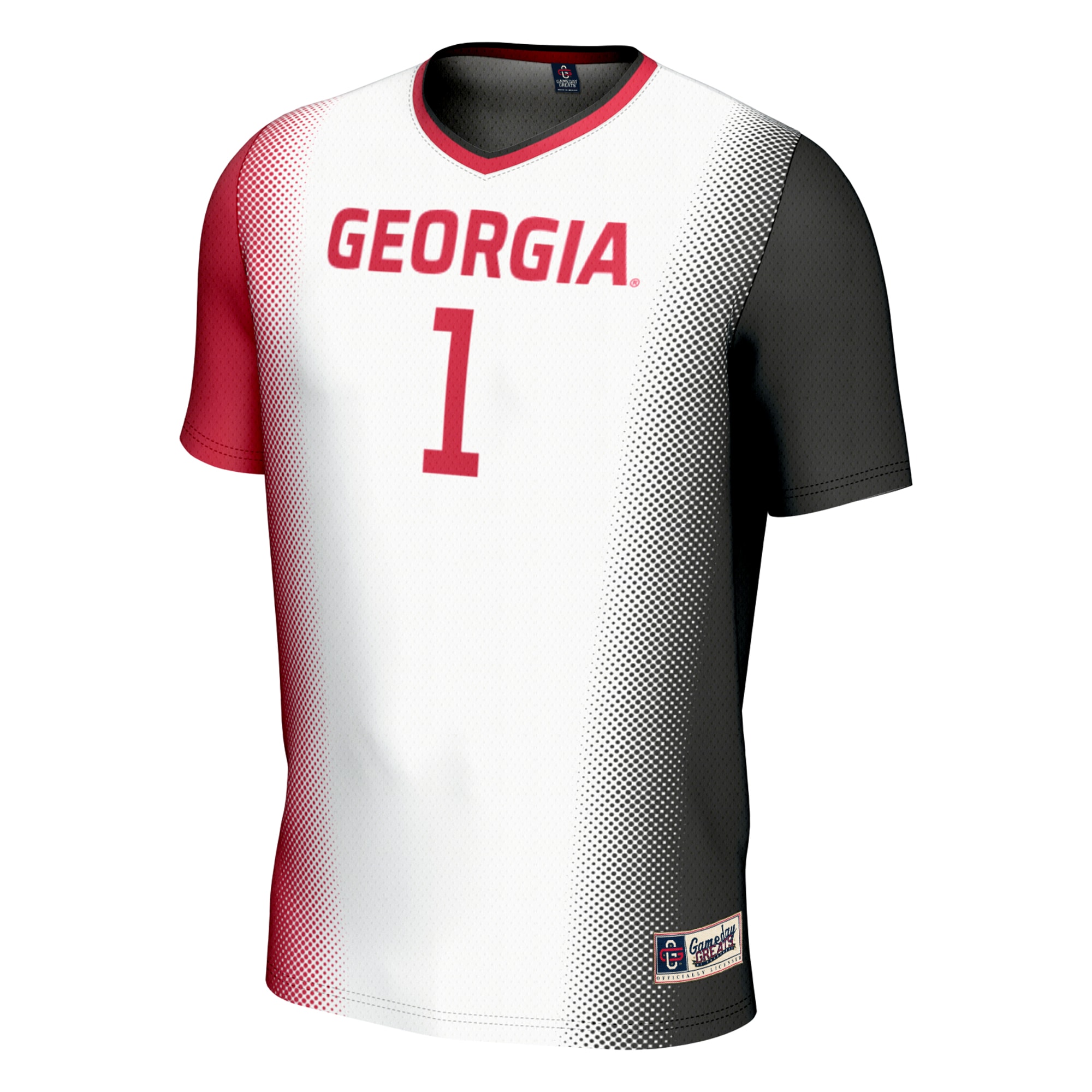 Soccer Fashion Georgia Bulldogs Game Jersey White NCAA College Soccer Fan Wear Soccer Fashion