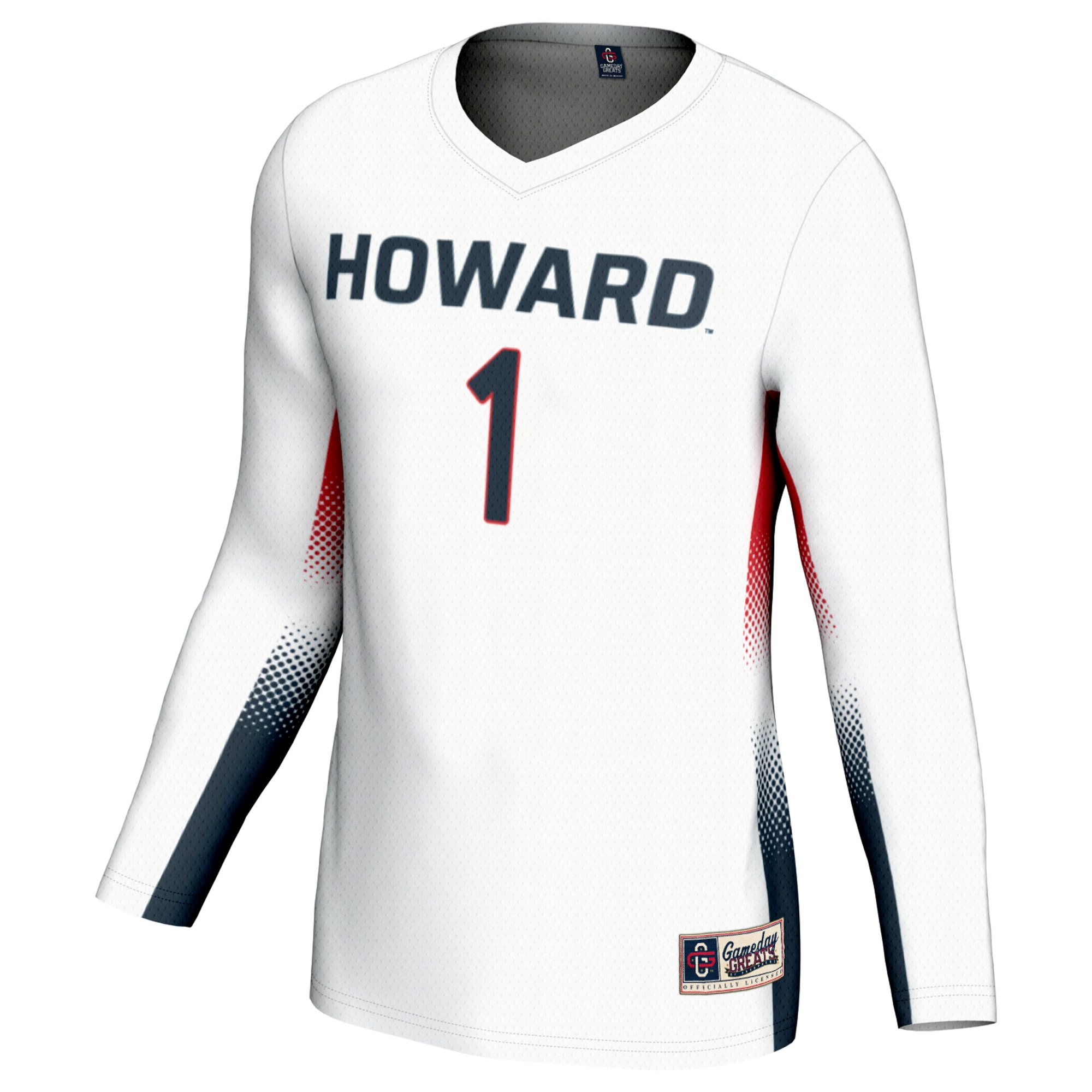 Volleyball Howard Bison Game Jersey White NCAA College Volleyball Fan Wear