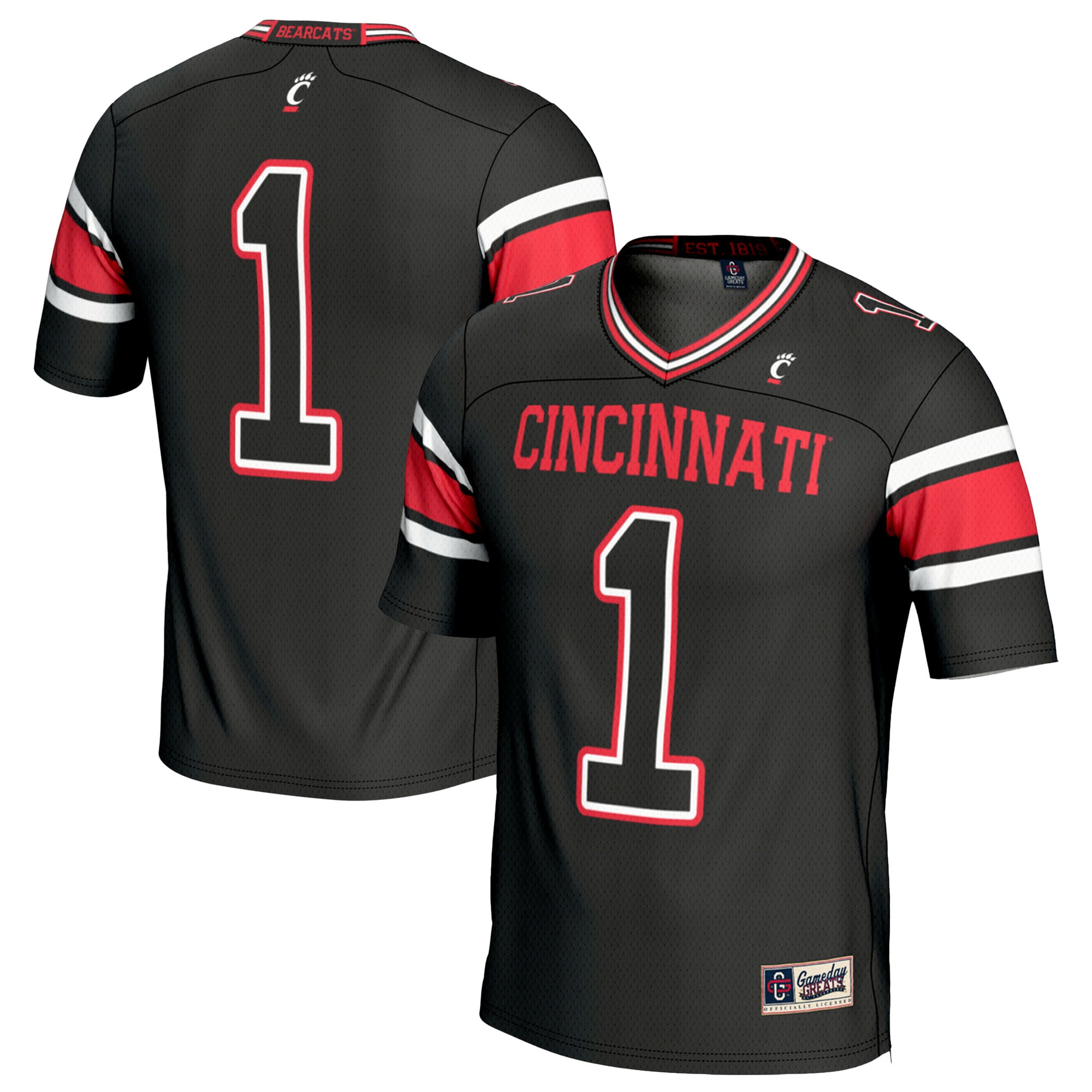 Fashion Cincinnati Bearcats Game Jersey Black NCAA College Football Fan Wear