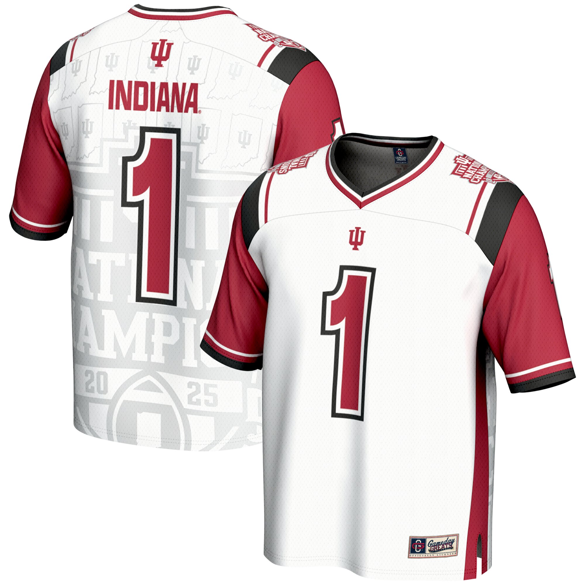 Indiana Hoosiers Jersey No.1 White NCAA College Football Fan Wear