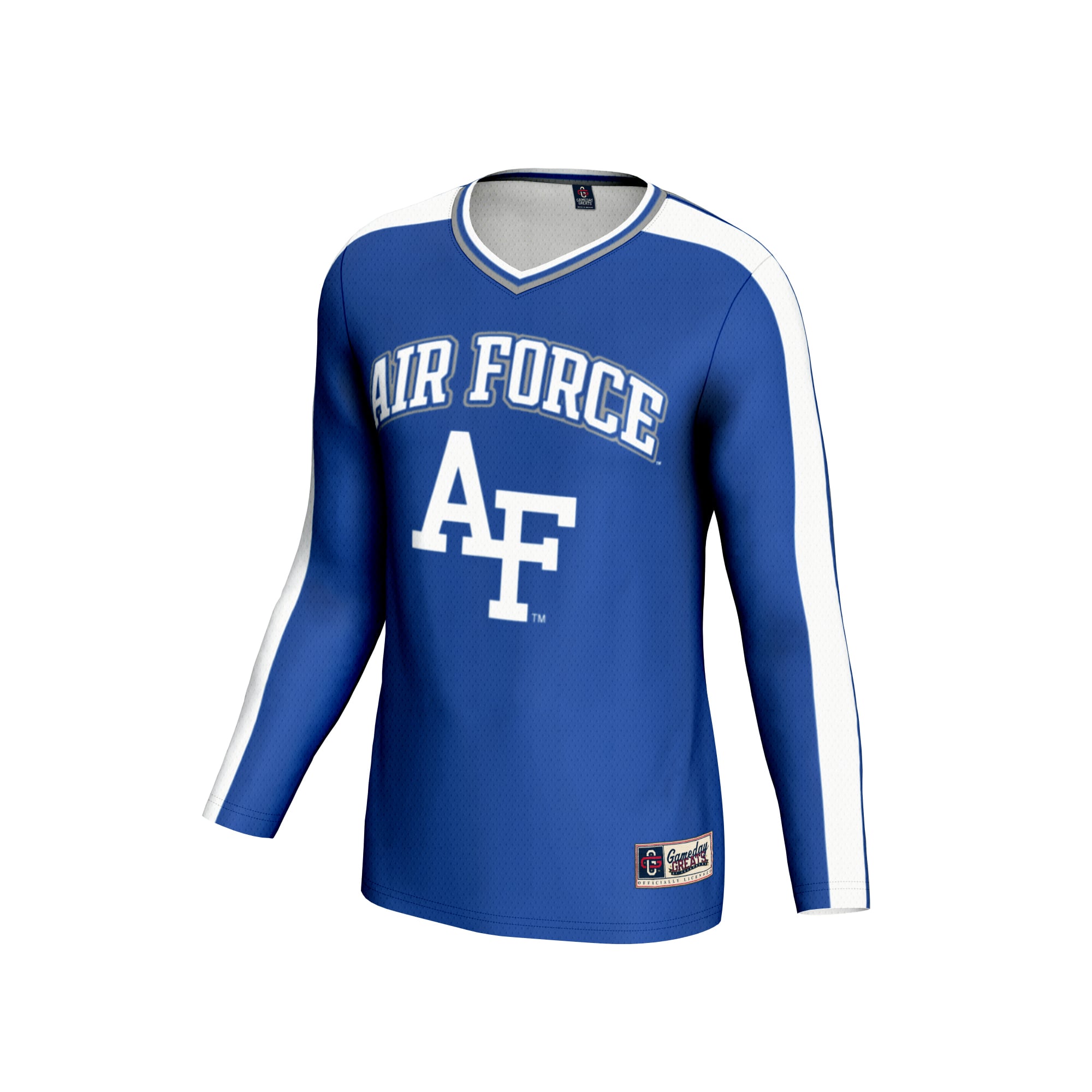 Royal Volleyball Fashion Air Force Falcons Game Jersey No.1 Royal NCAA College Volleyball Fan Wear Royal Volleyball Fashion