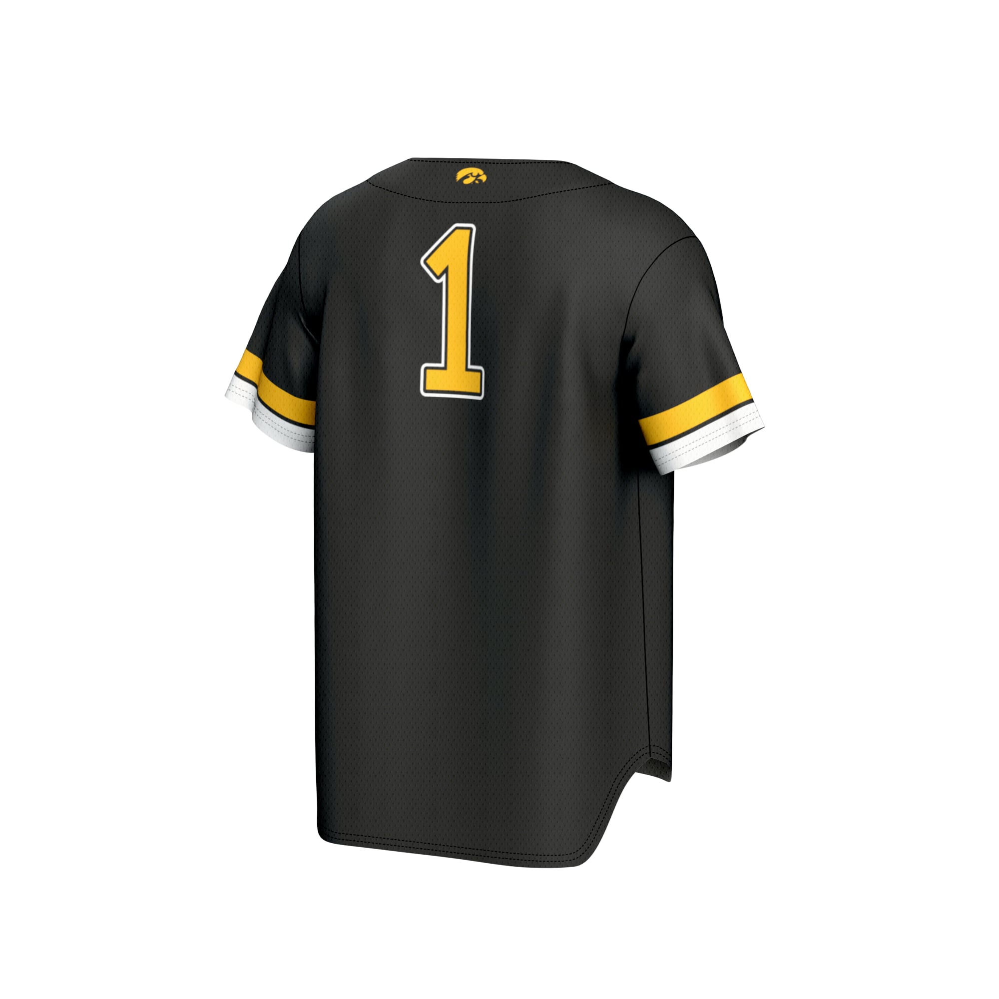 Collegiate Baseball Fashion Iowa Hawkeyes Game Jersey No.1 Black NCAA College Baseball Fan Wear