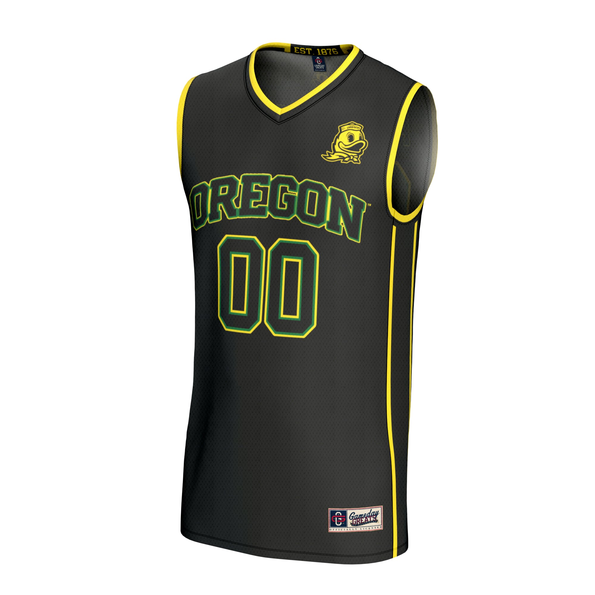 Collegiate Basketball NIL Oregon Ducks Player Jersey Black NCAA College Basketball Fan Wear