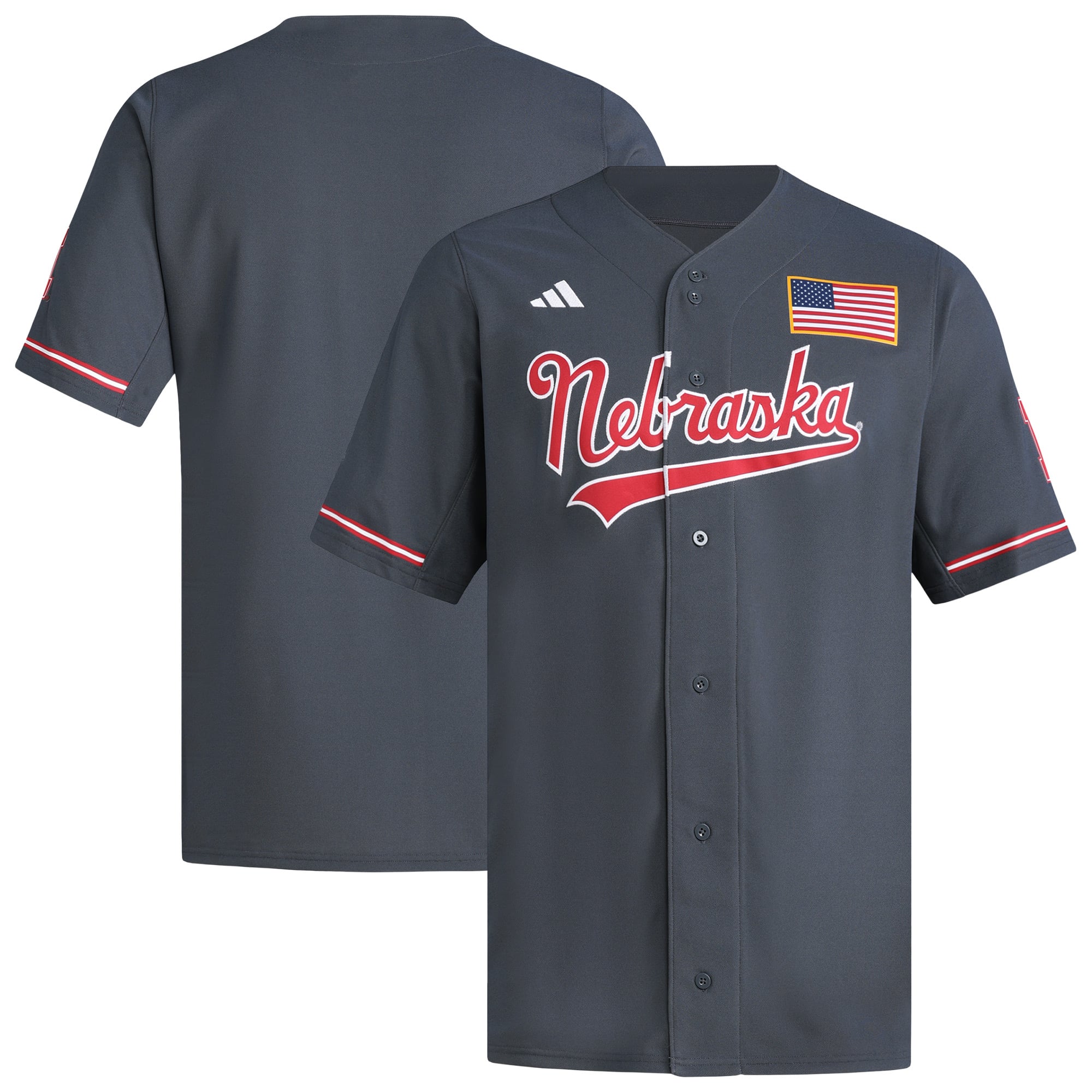 Nebraska Huskers Jersey Gray NCAA College Baseball Fan Wear