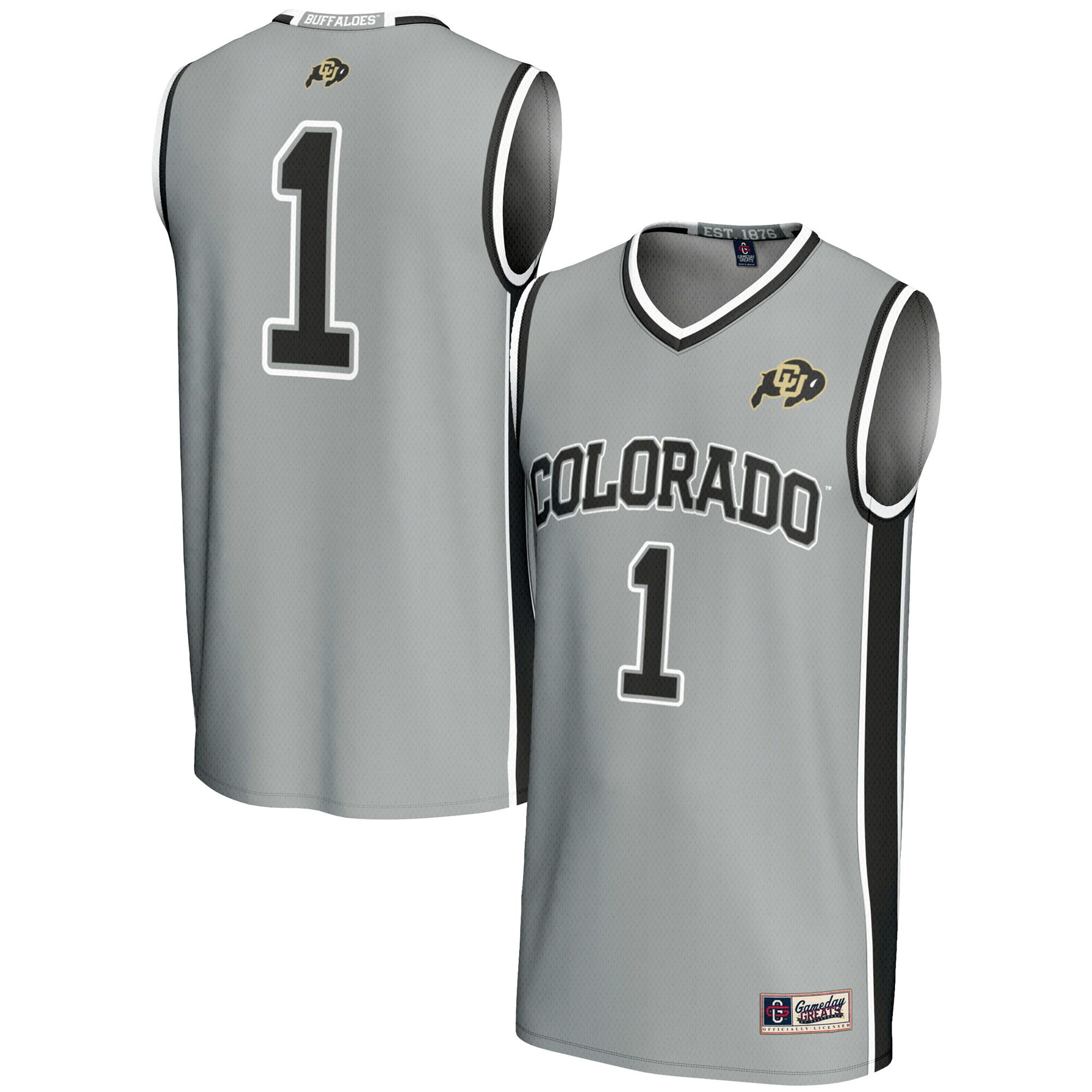 Basketball Colorado Buffaloes Replica Jersey Gray NCAA College Basketball Fan Wear