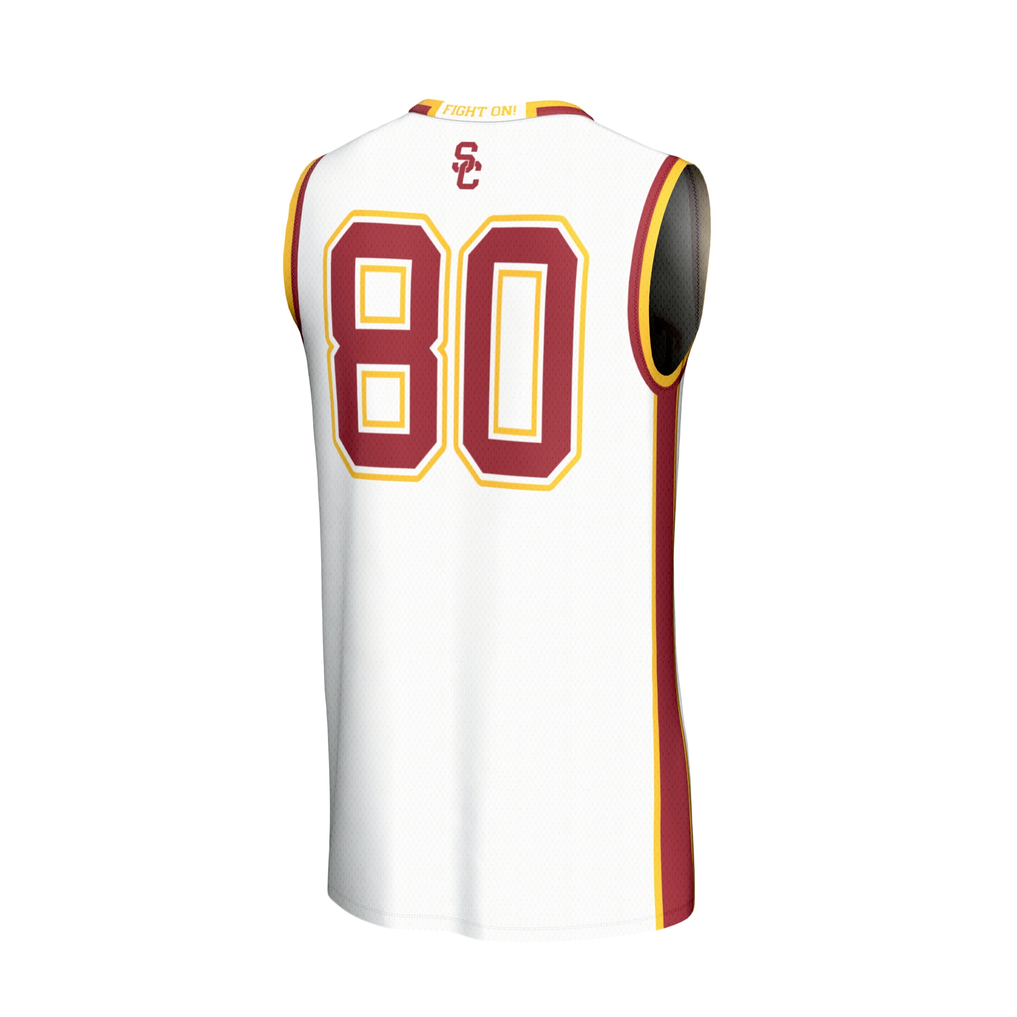 Basketball Fashion USC Trojans Game Jersey White NCAA College Basketball Fan Wear Basketball Fashion