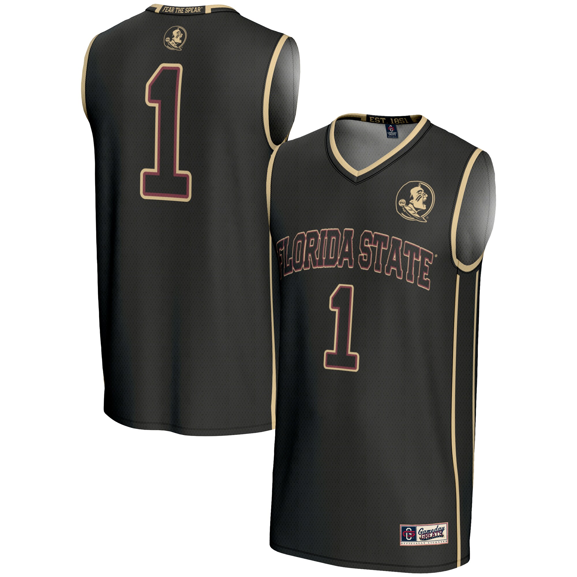 Basketball Florida State Seminoles Game Jersey Black NCAA College Basketball Fan Wear