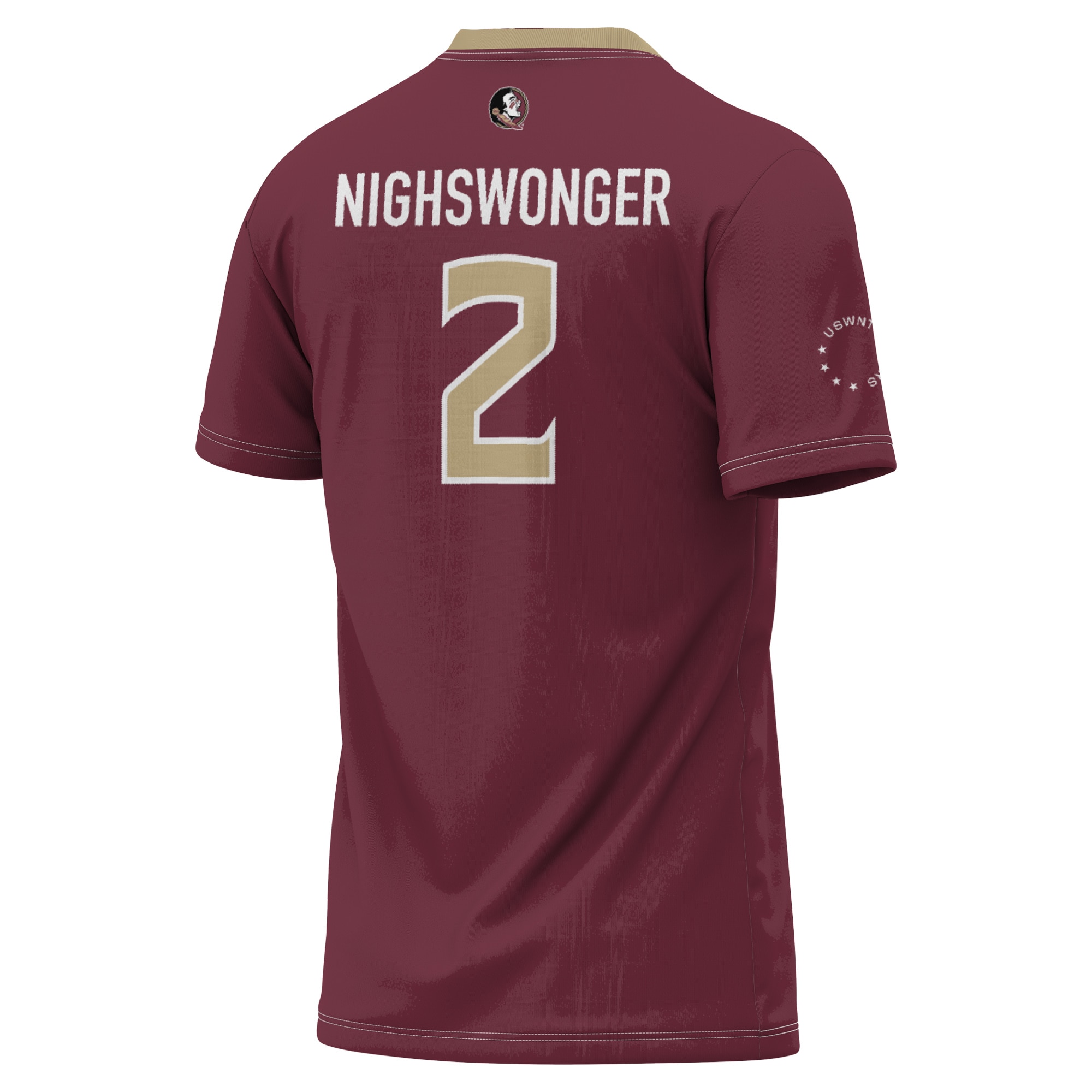 Jenna Nighswonger Soccer Florida State Seminoles Game Jersey Garnet NCAA College Soccer Fan Wear