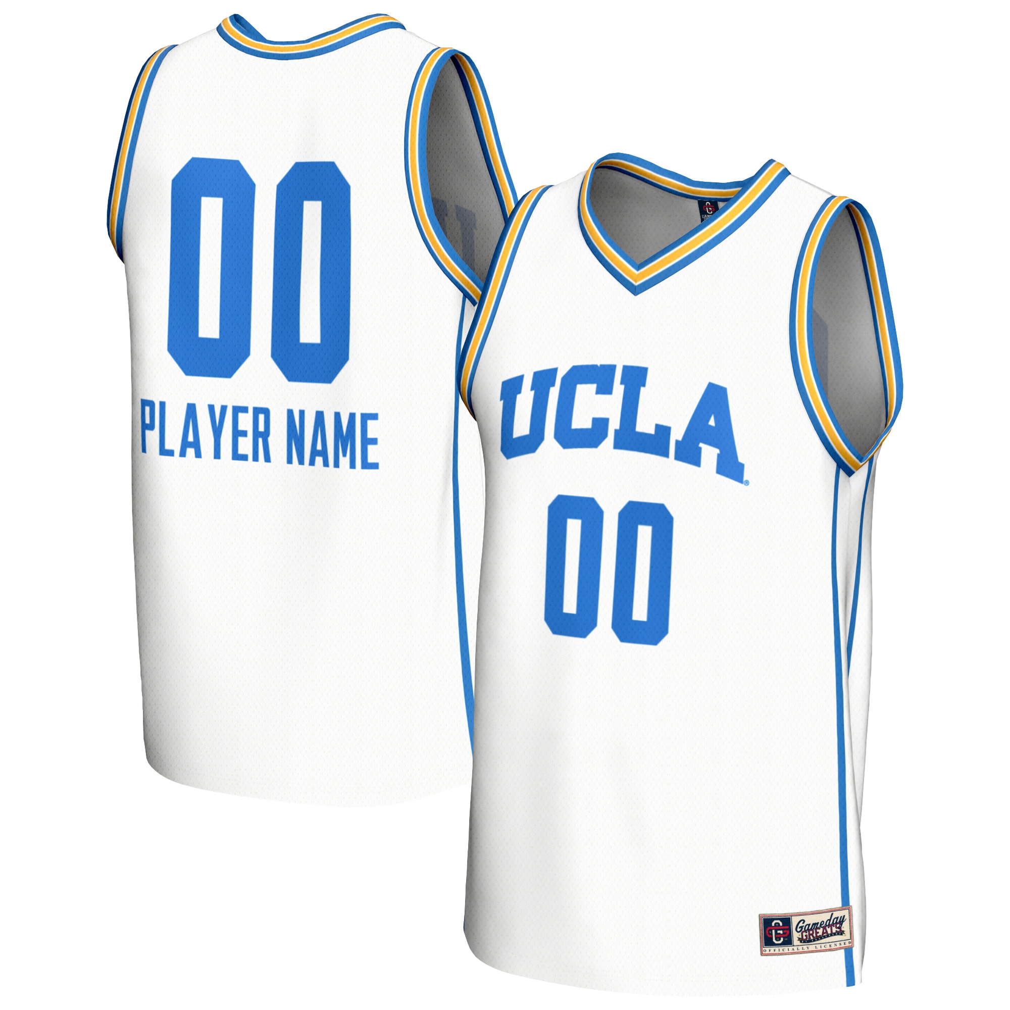 NIL Pick- Collegiate UCLA Bruins Player Jersey White NCAA College Basketball Fan Wear NIL Pick- Collegiate