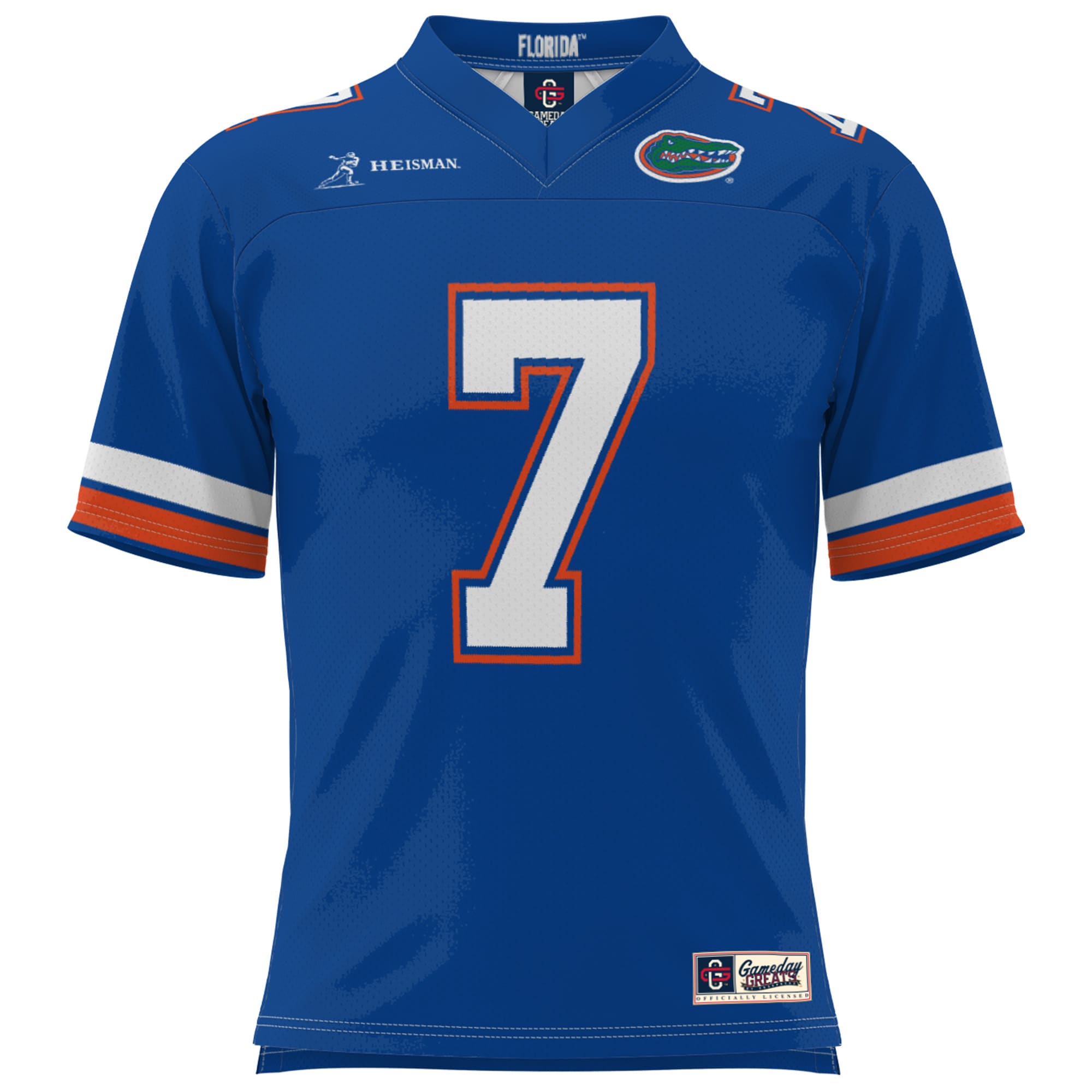 Danny Wuerffel Heisman Florida Gators Jersey Royal NCAA College Football Fan Wear Danny Wuerffel Heisman