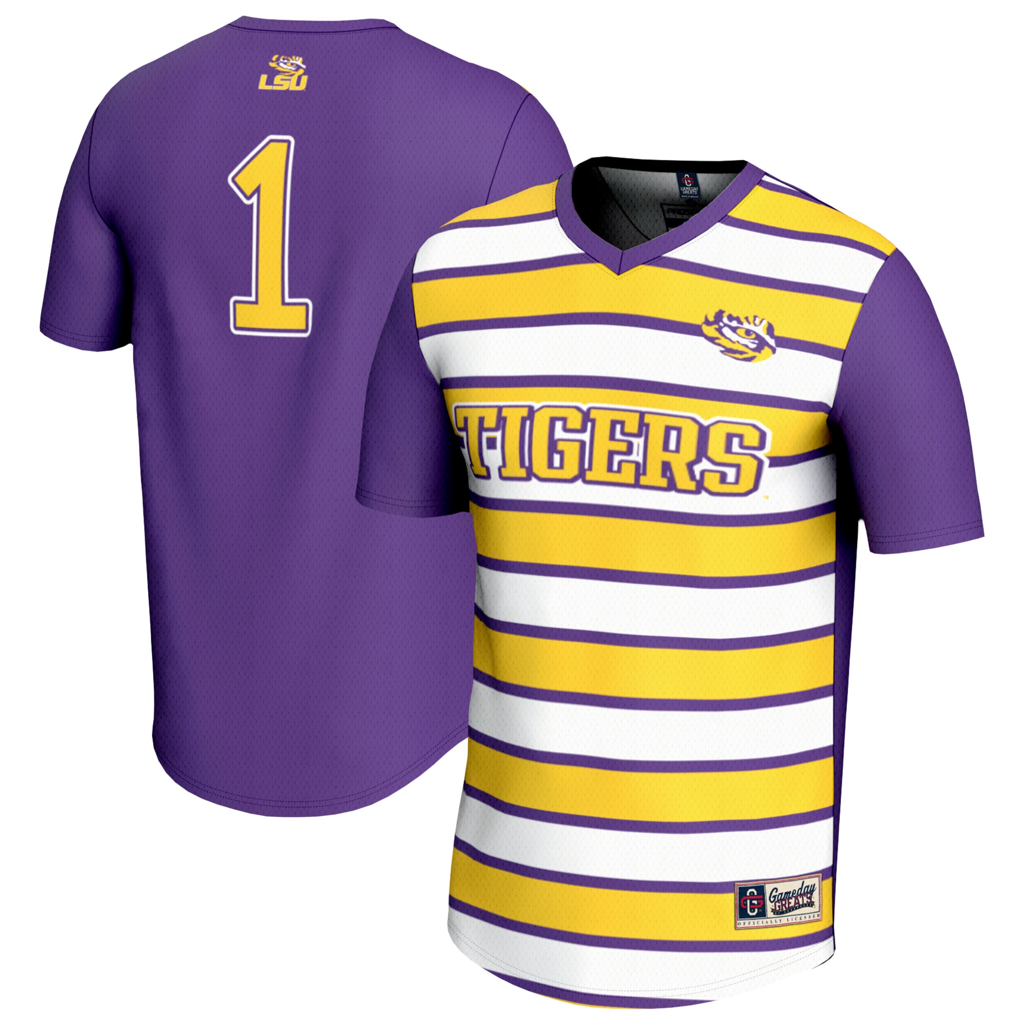 Soccer Fashion LSU Tigers Game Jersey Purple NCAA College Soccer Fan Wear