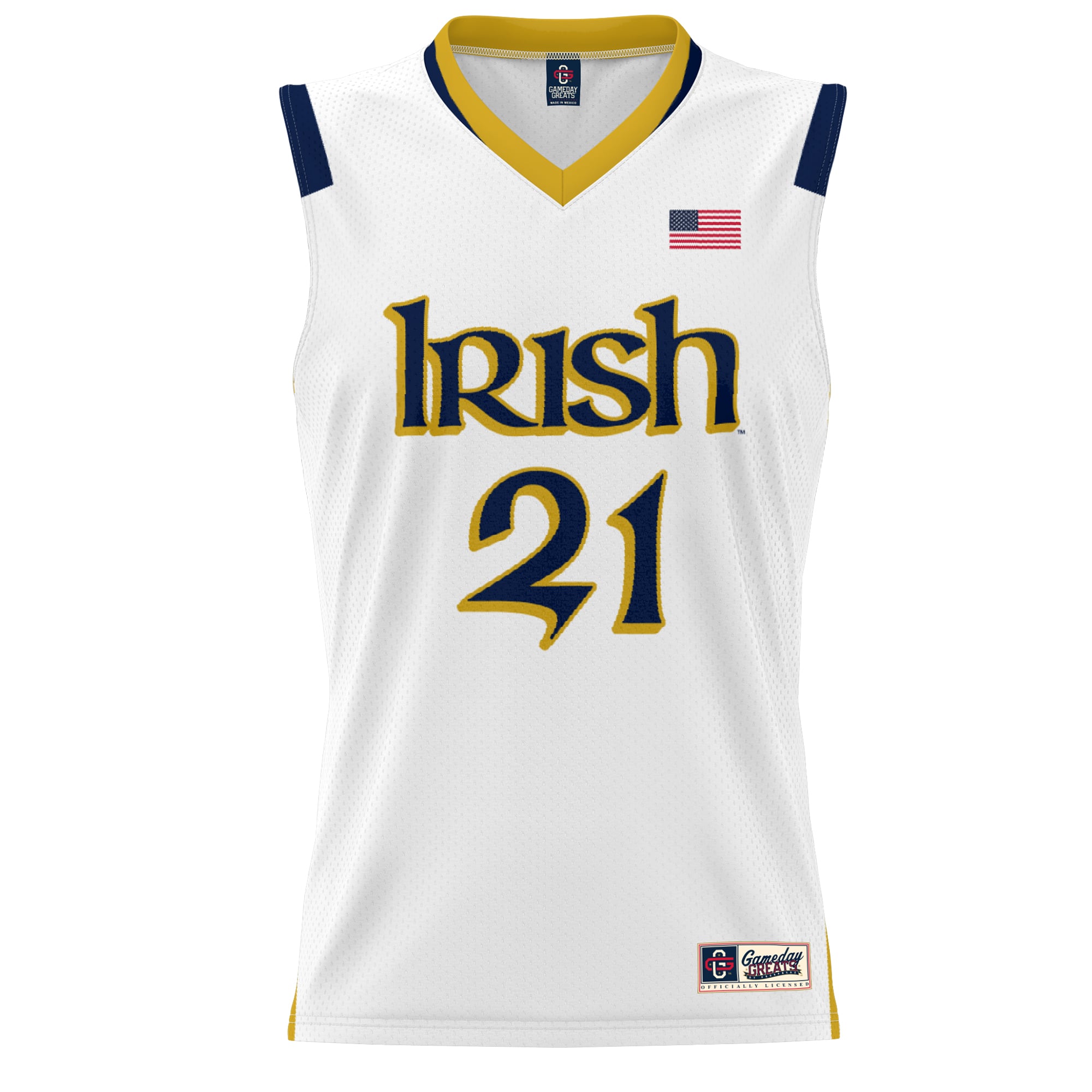 Kayla McBride Basketball Notre Dame Fighting Irish Game Jersey White NCAA College Basketball Fan Wear