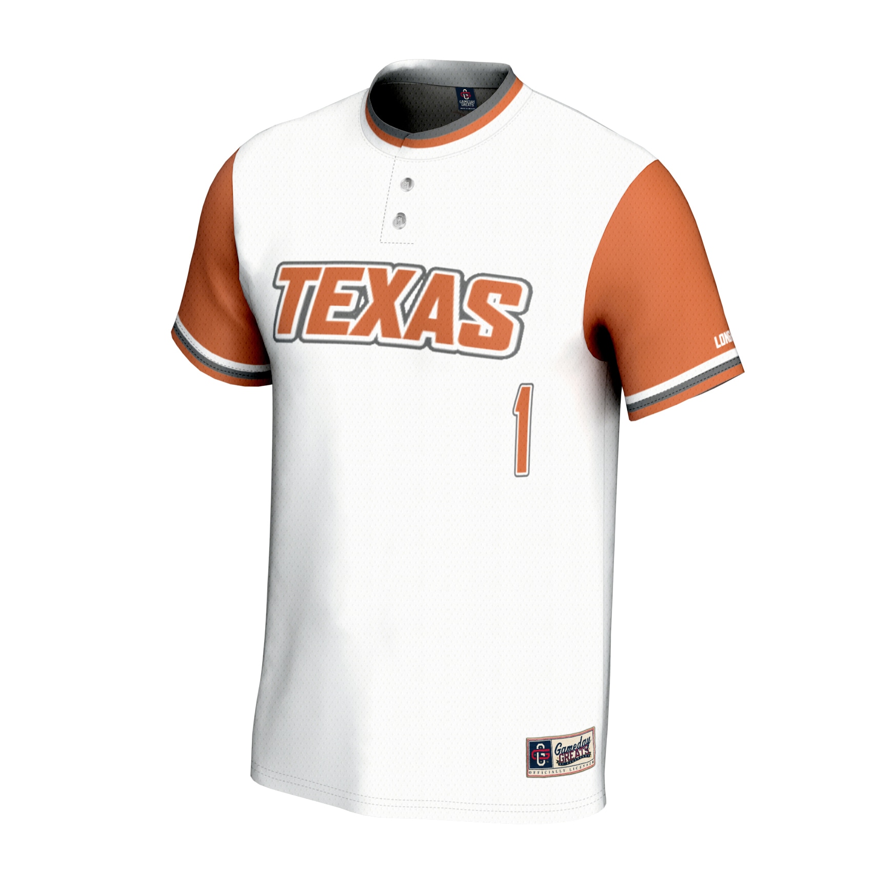 Softball Fashion Texas Longhorns Game Jersey White NCAA College Softball Fan Wear