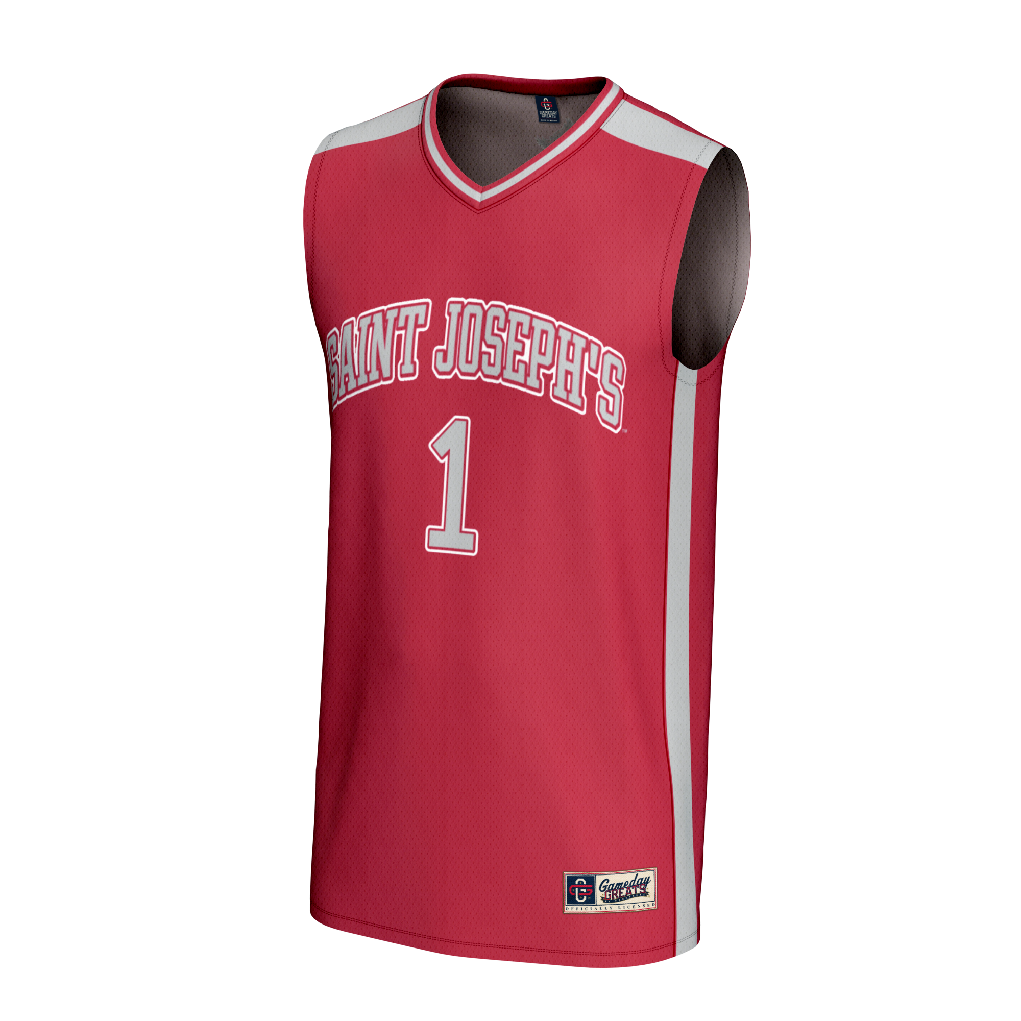 Collegiate Fashion Saint Joseph's Hawks Game Jersey No.1 Crimson NCAA College Football Fan Wear