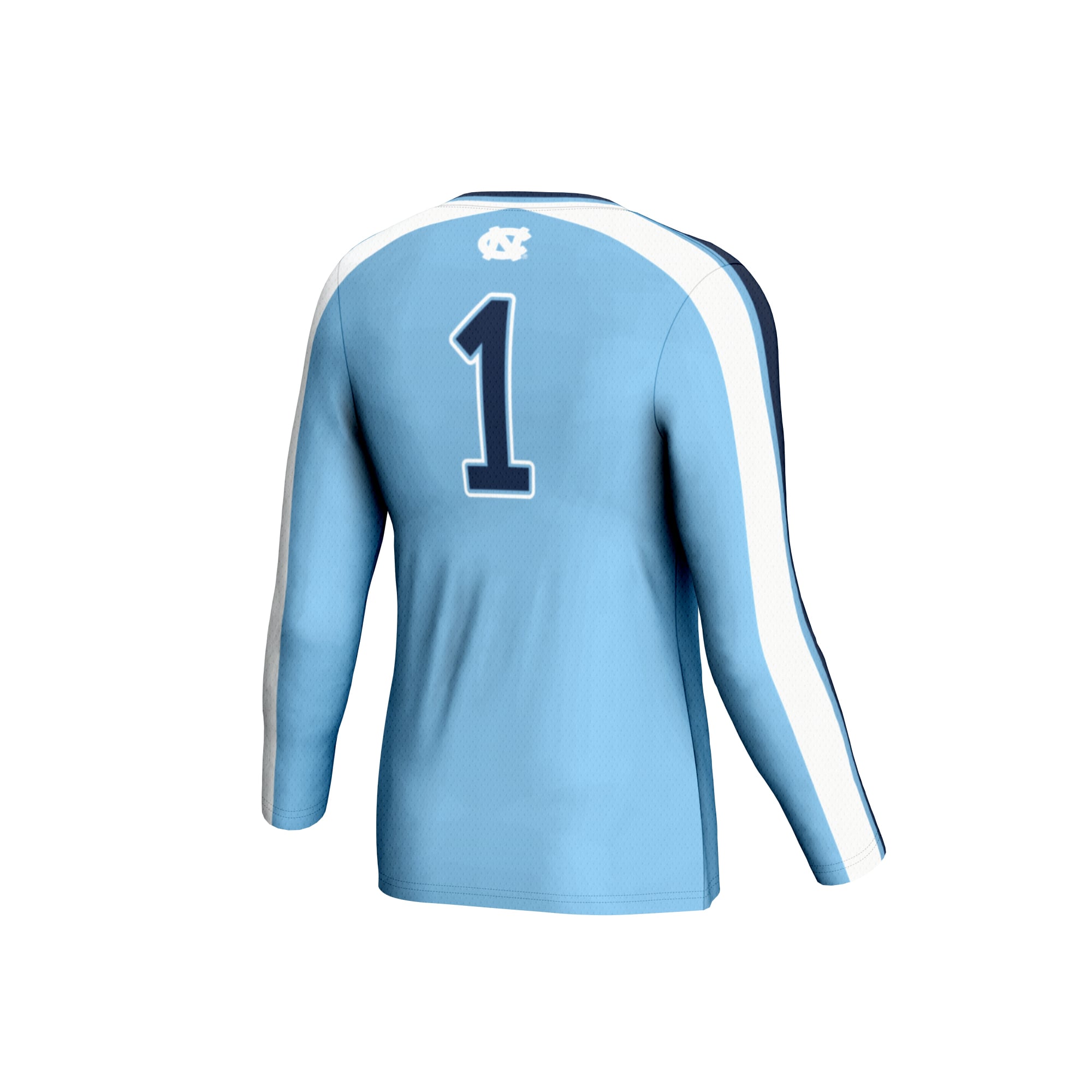 Volleyball Fashion North Carolina Tar Heels Game Jersey No.1 Blue NCAA College Volleyball Fan Wear