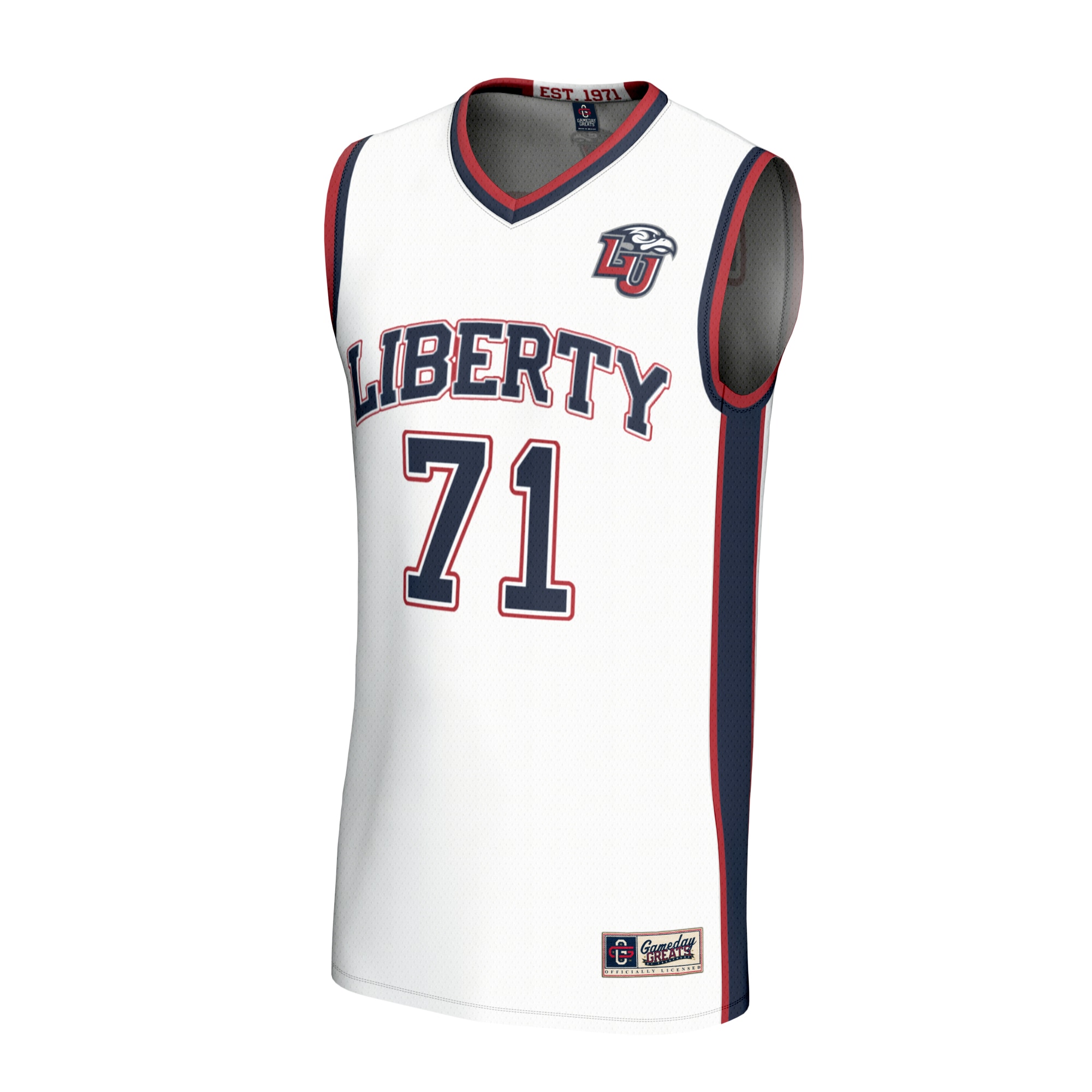 Basketball Fashion Liberty Flames Game Jersey White NCAA College Basketball Fan Wear