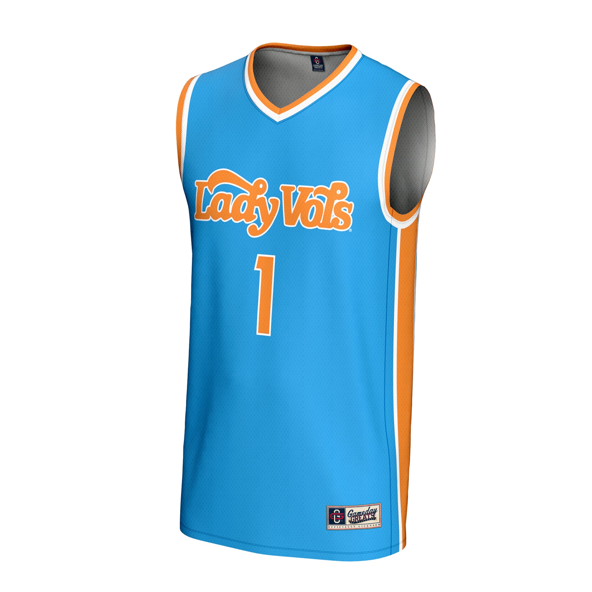 Basketball Fashion Tennessee Volunteers Game Jersey No.1 Blue NCAA College Basketball Fan Wear