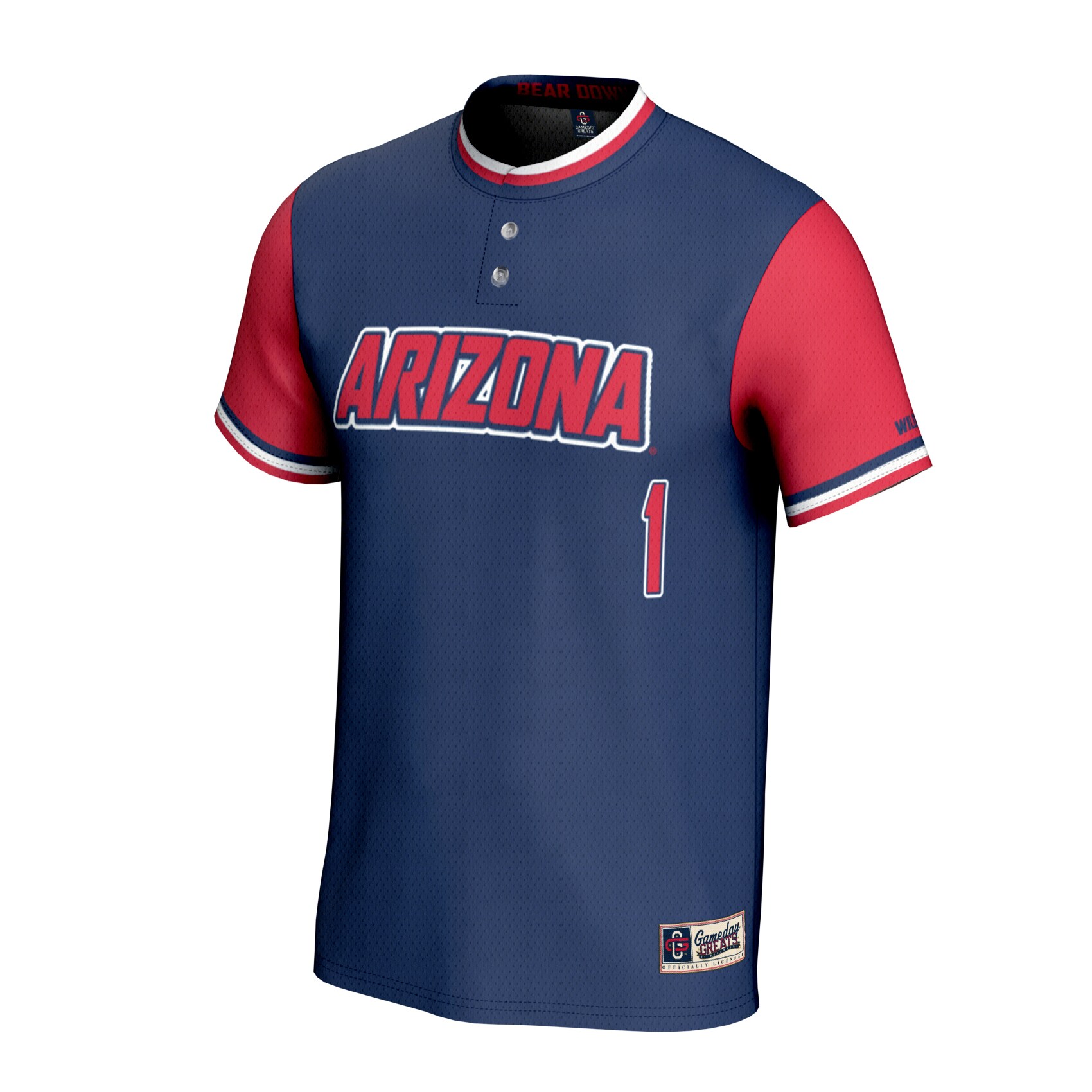 Softball Fashion Arizona Wildcats Game Jersey Navy NCAA College Softball Fan Wear