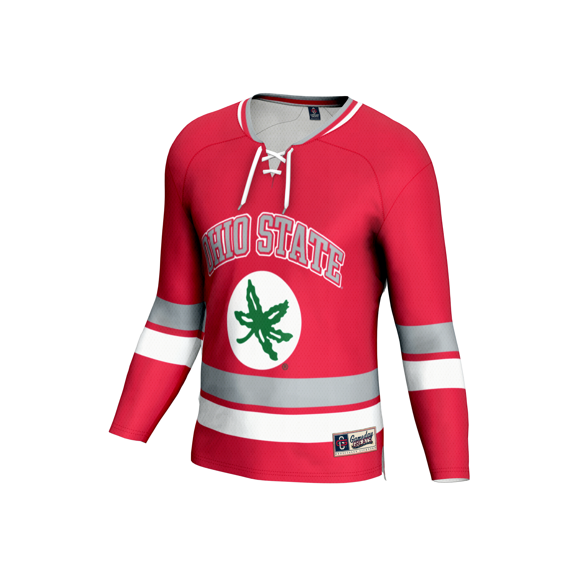 Scarlet Hockey Fashion Ohio State Buckeyes Game Jersey Scarlet NCAA College Hockey Fan Wear